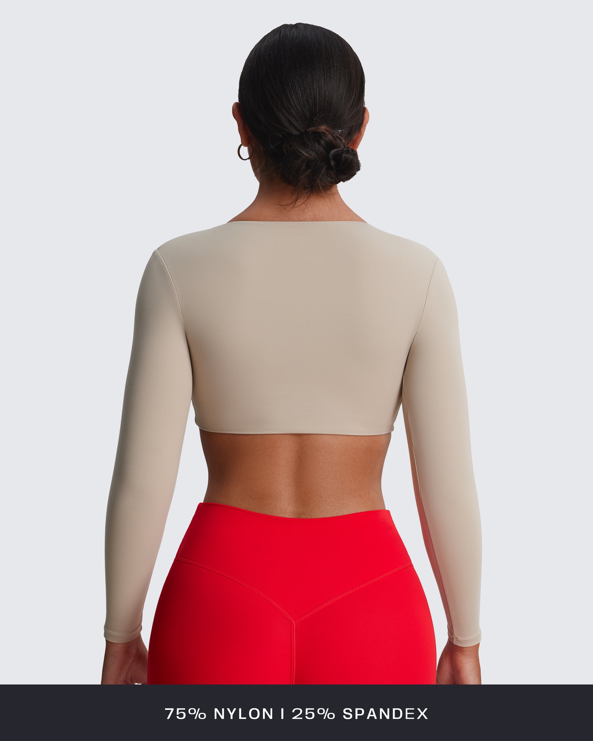 Aoxjox Deep V long-sleeved top