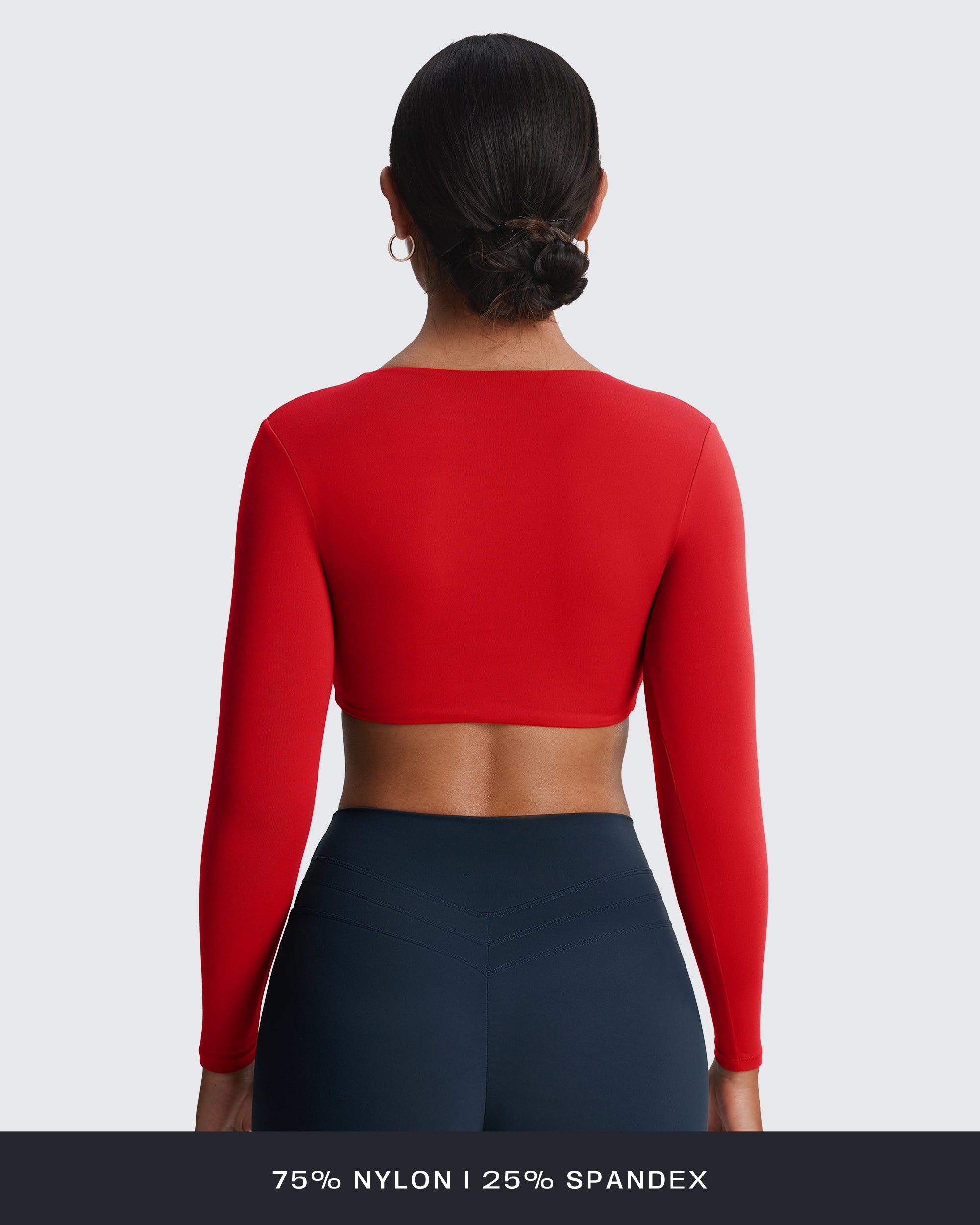 Aoxjox Deep V long-sleeved top