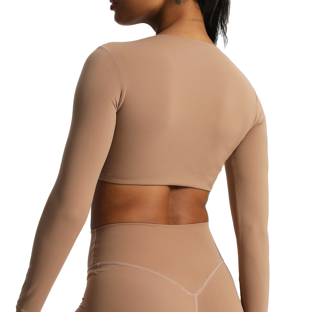 Aoxjox Deep V long-sleeved top (CONT'D)