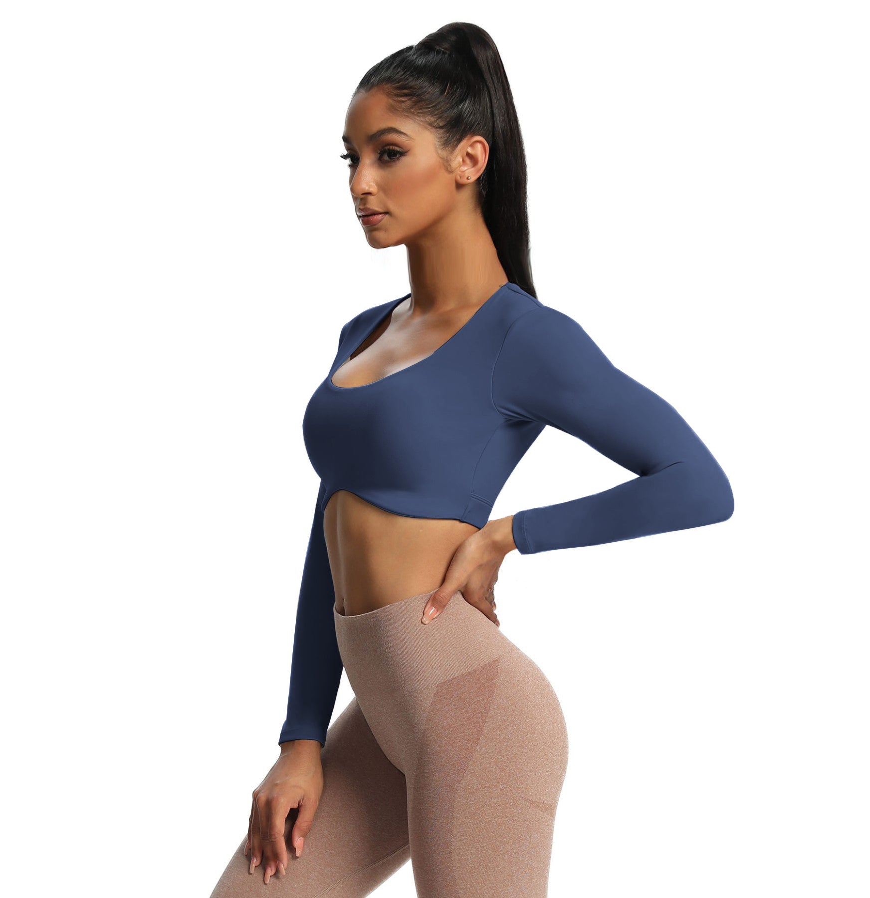 Aoxjox "Define Sculpt" Long Sleeve Crop