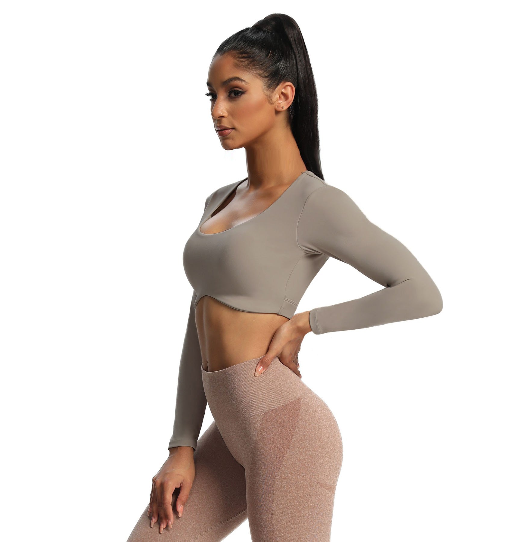 Aoxjox "Define Sculpt" Long Sleeve Crop