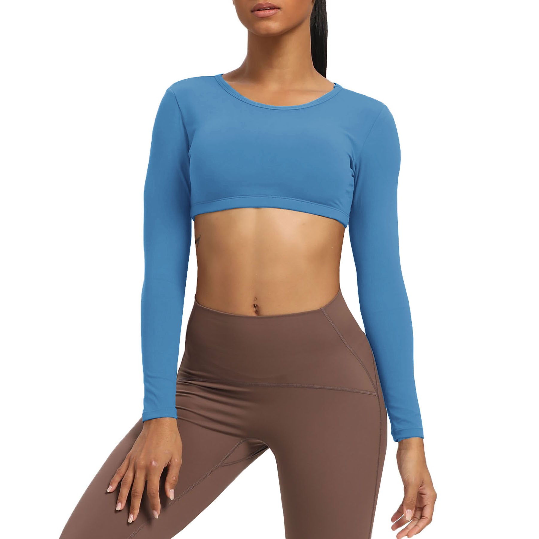 Aoxjox "Hollow Back" Long Sleeve Crop