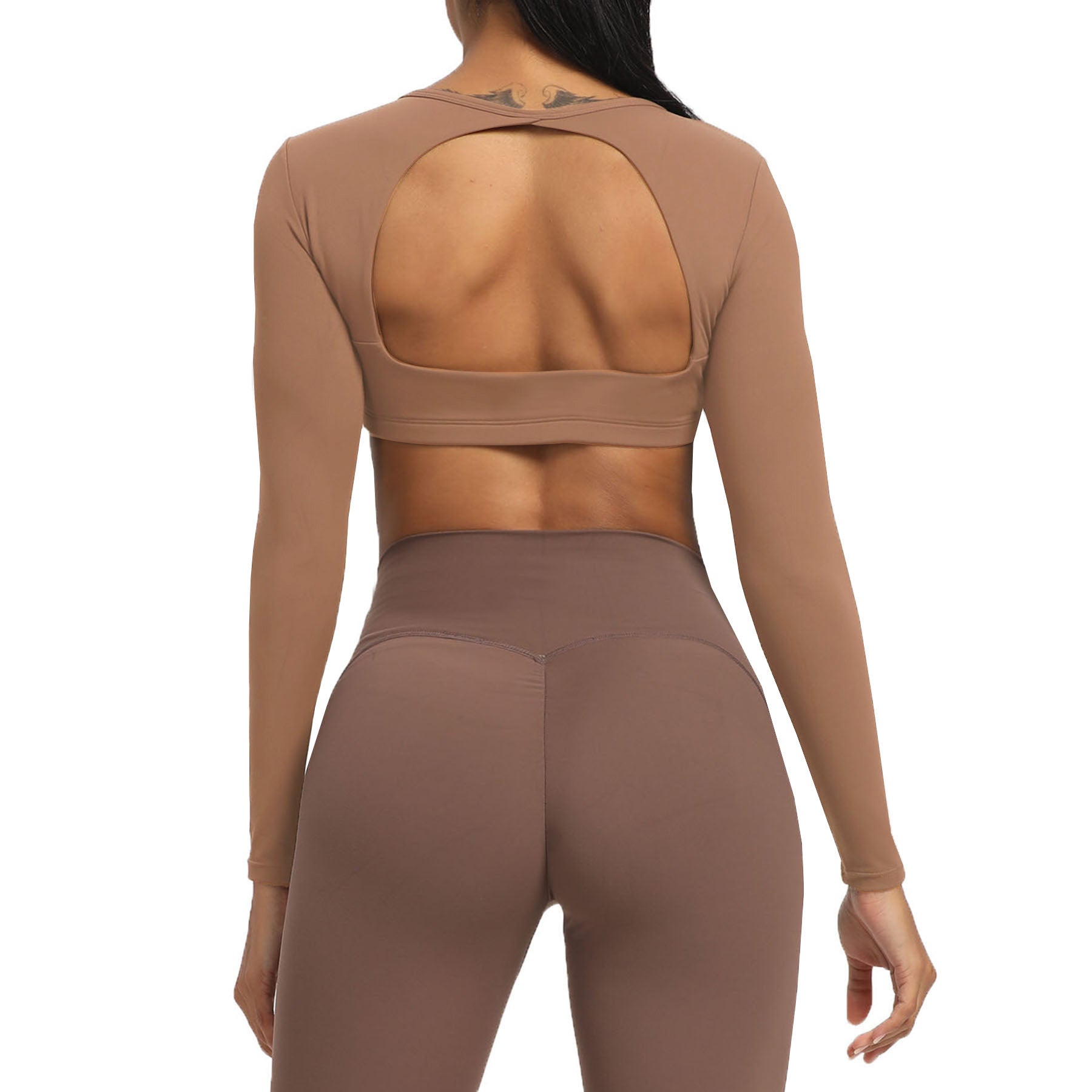 Aoxjox "Hollow Back" Long Sleeve Crop (CONT'D)
