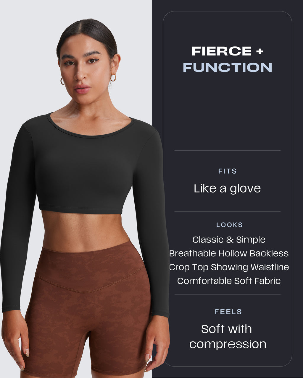 Aoxjox "Clarissa" Long Sleeve Crop