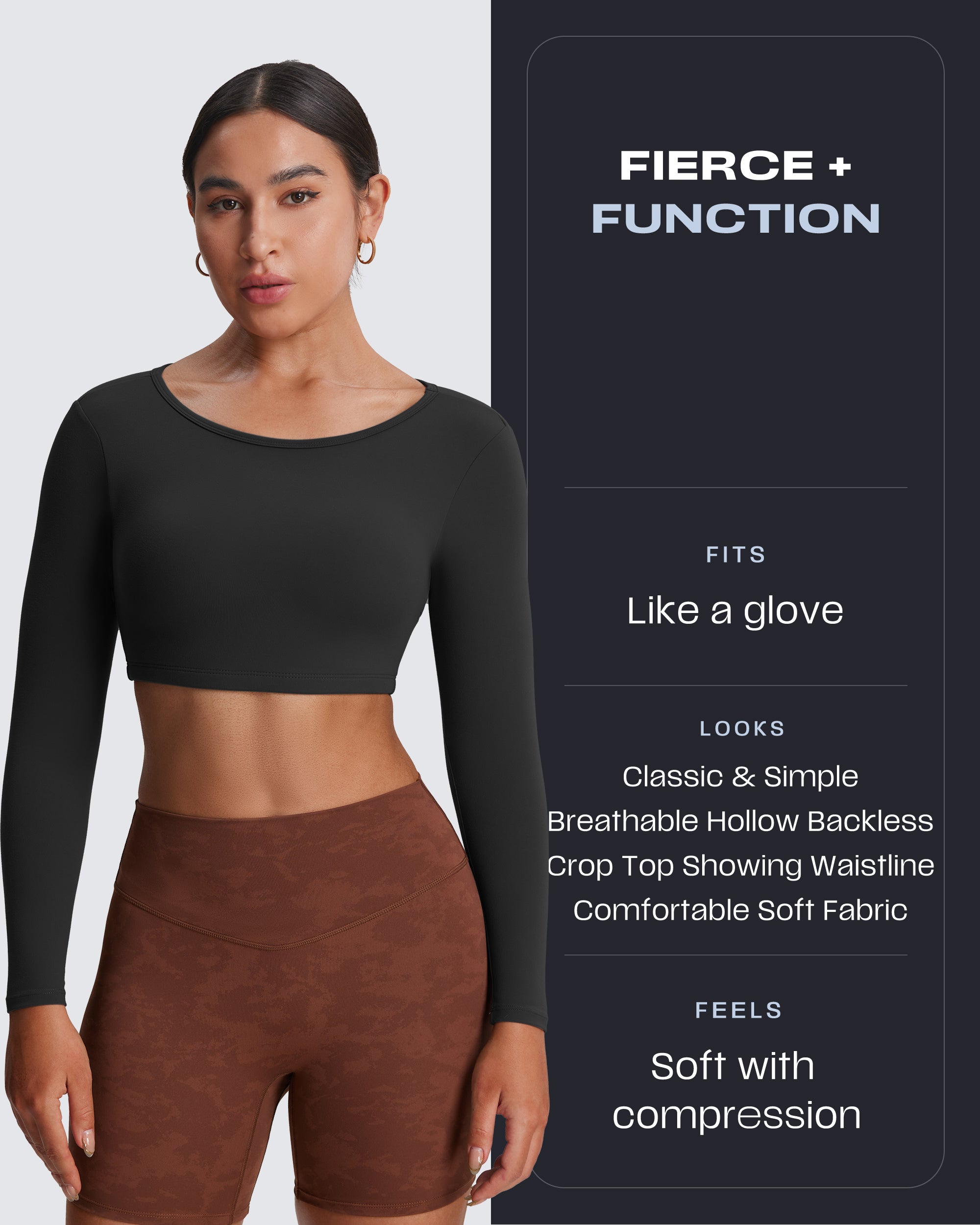 Aoxjox "Clarissa" Long Sleeve Crop