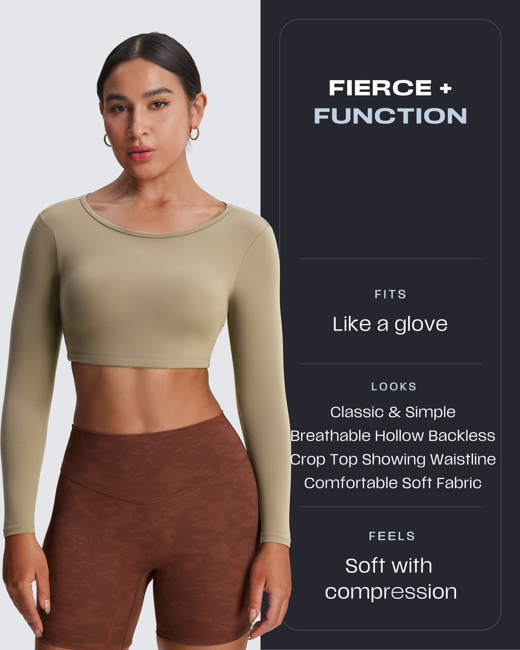 Aoxjox "Clarissa" Long Sleeve Crop