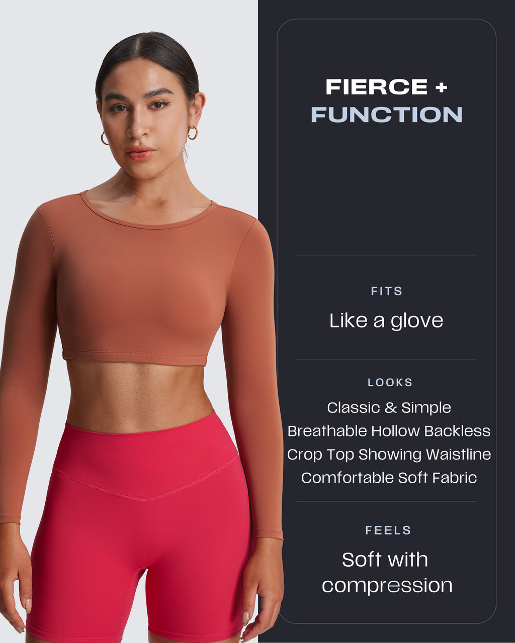Aoxjox "Clarissa" Long Sleeve Crop (CONT'D)