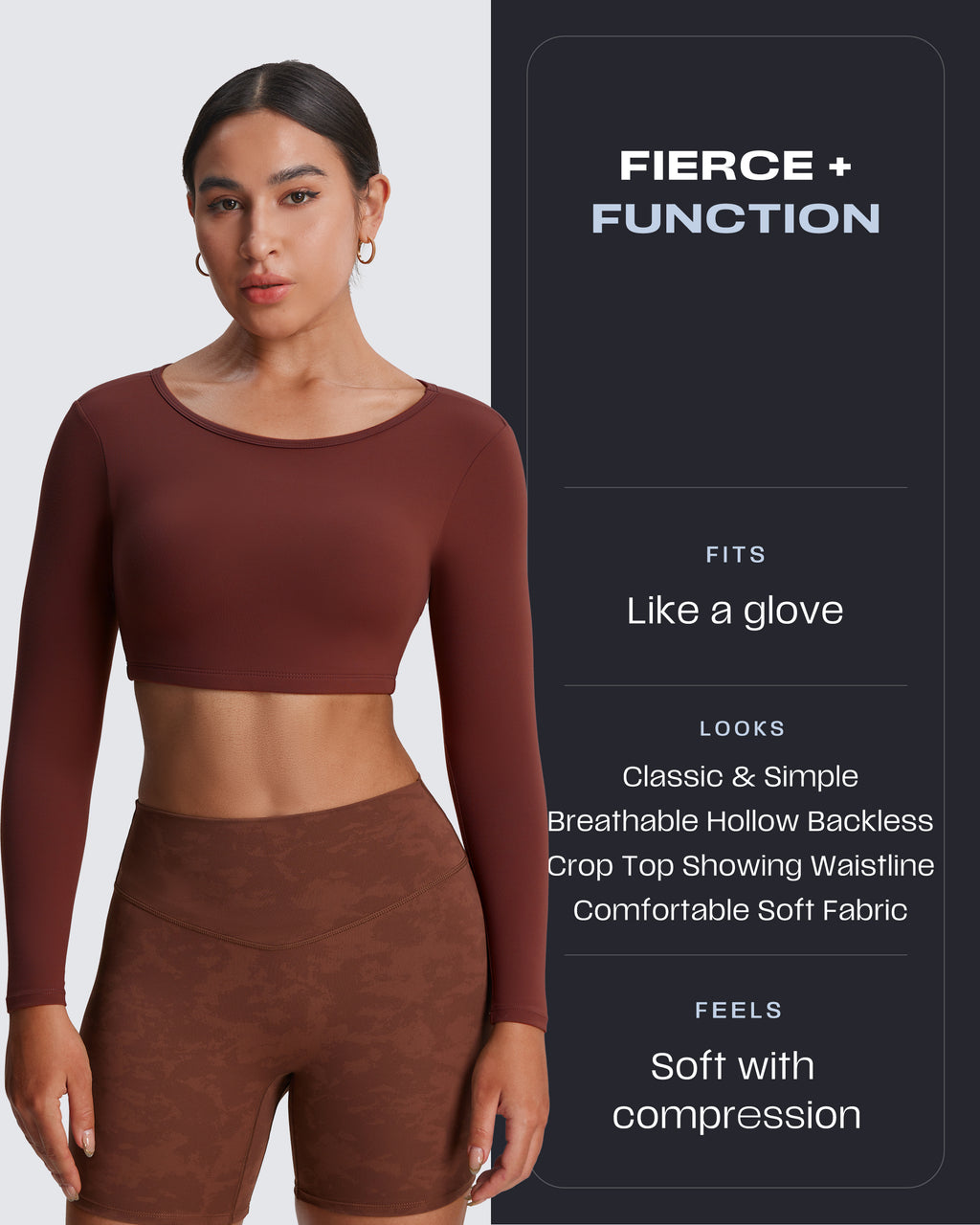 Aoxjox "Clarissa" Long Sleeve Crop (CONT'D)