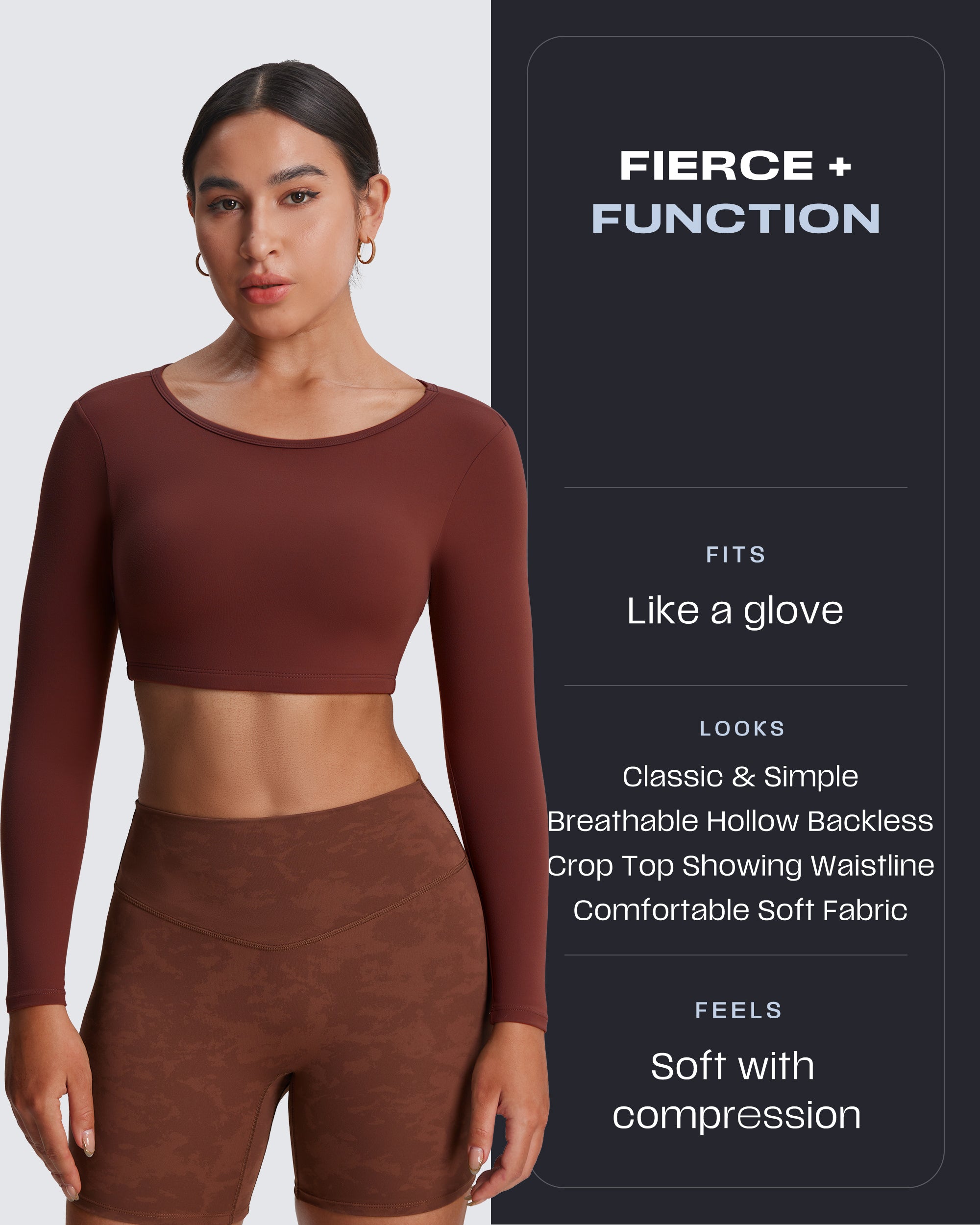 Aoxjox "Clarissa" Long Sleeve Crop (CONT'D)