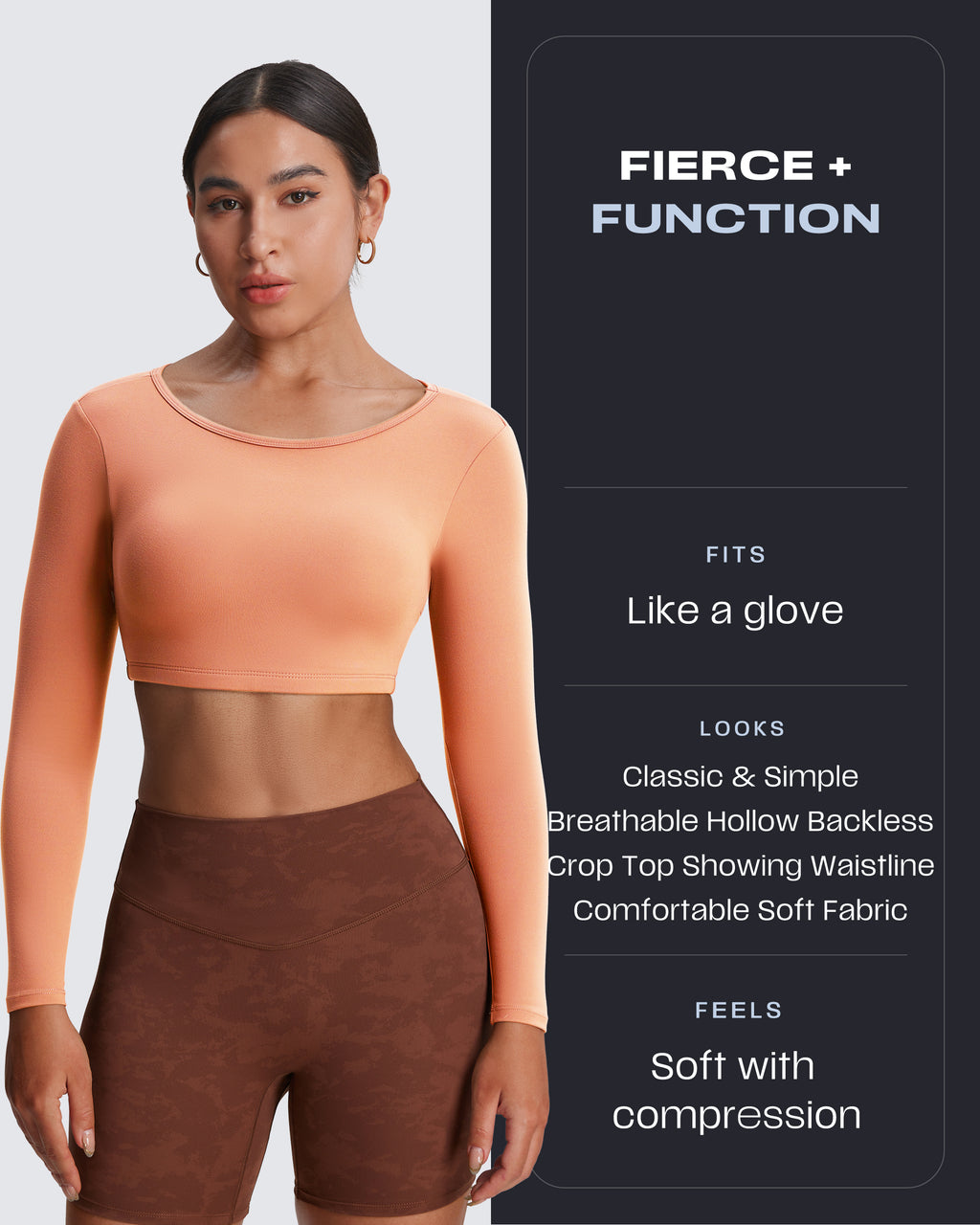 Aoxjox "Clarissa" Long Sleeve Crop