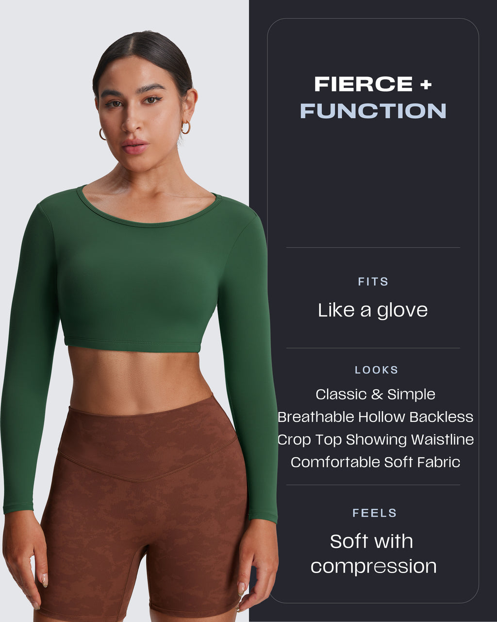 Aoxjox "Clarissa" Long Sleeve Crop