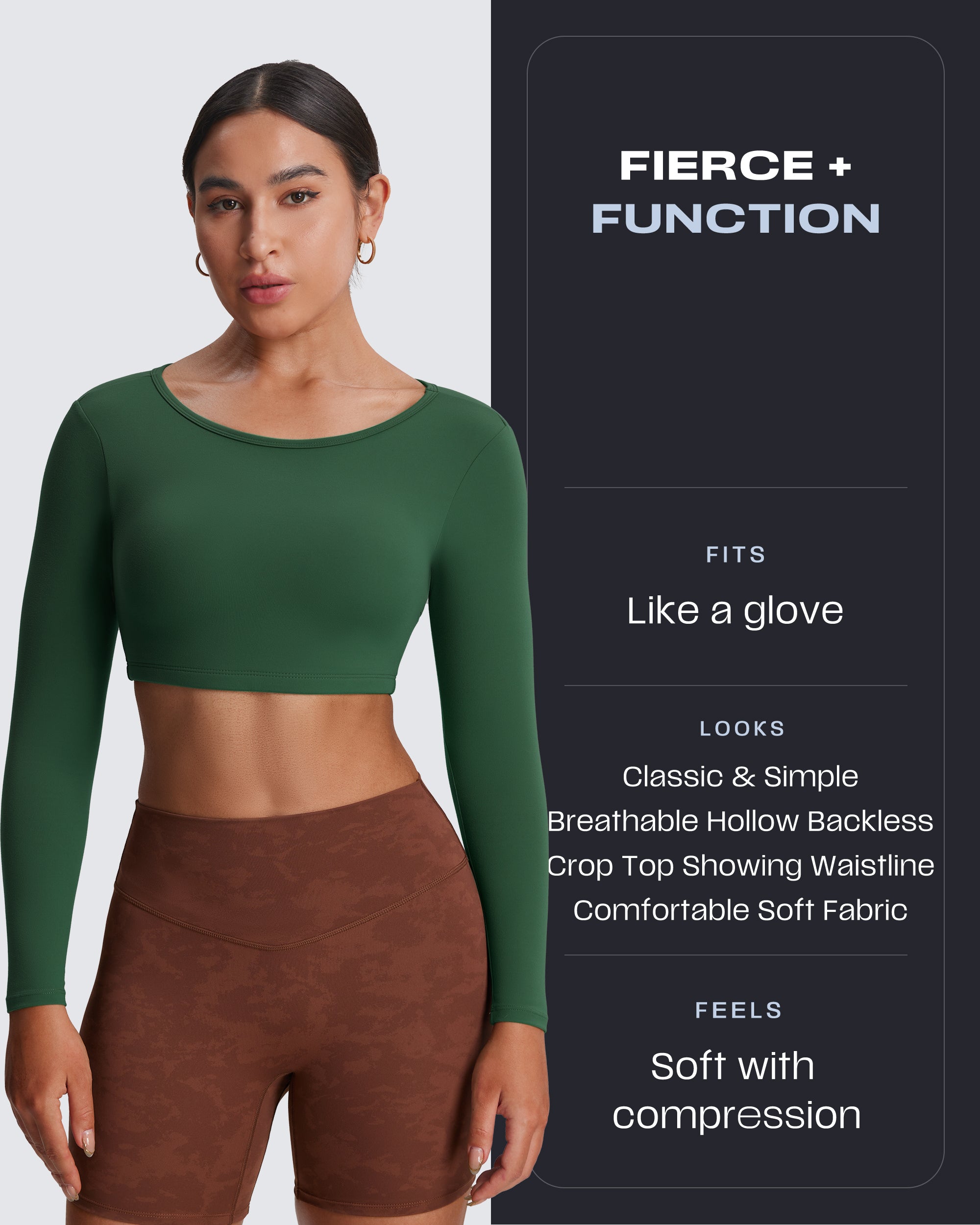 Aoxjox "Clarissa" Long Sleeve Crop