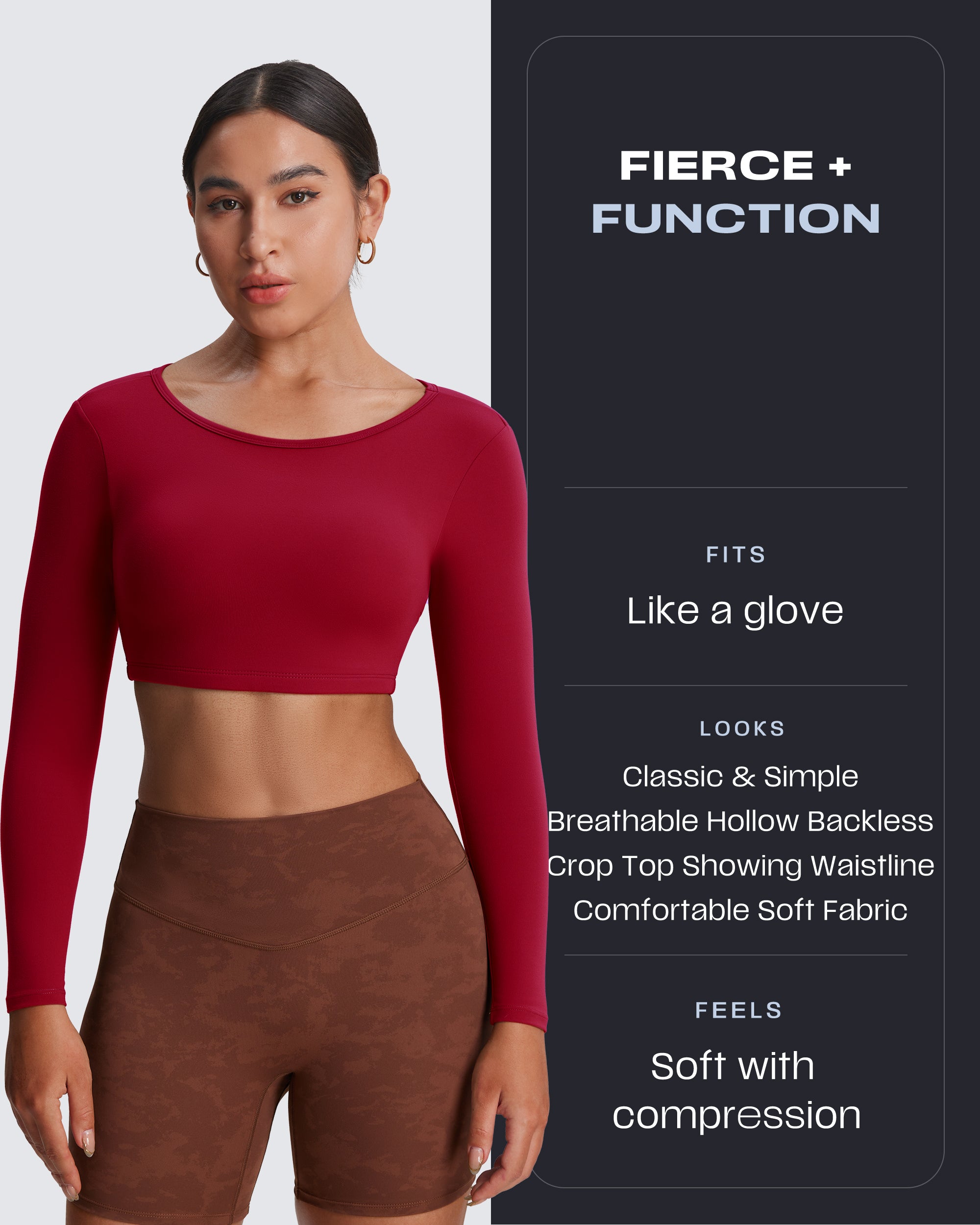 Aoxjox "Clarissa" Long Sleeve Crop