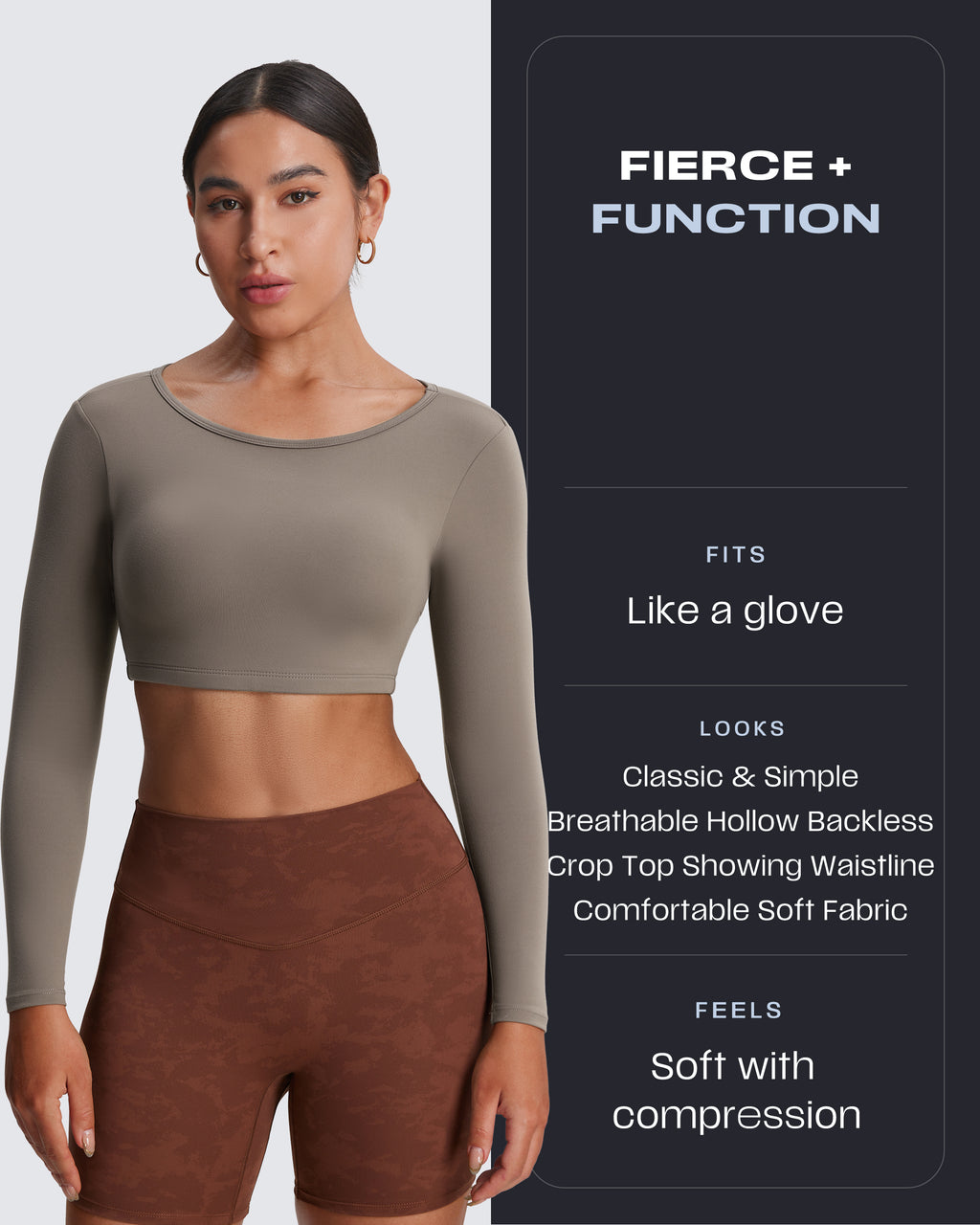 Aoxjox "Clarissa" Long Sleeve Crop