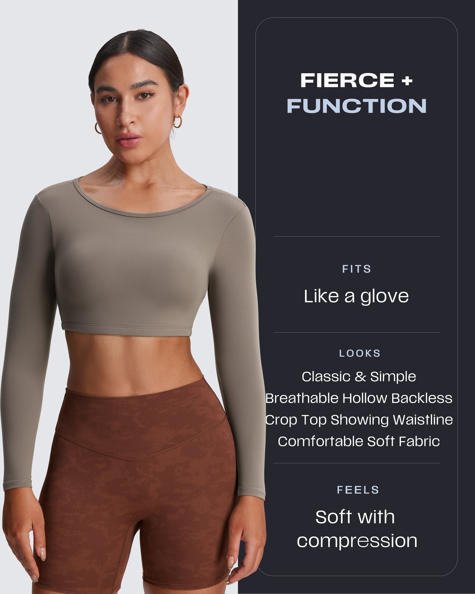 Aoxjox "Clarissa" Long Sleeve Crop