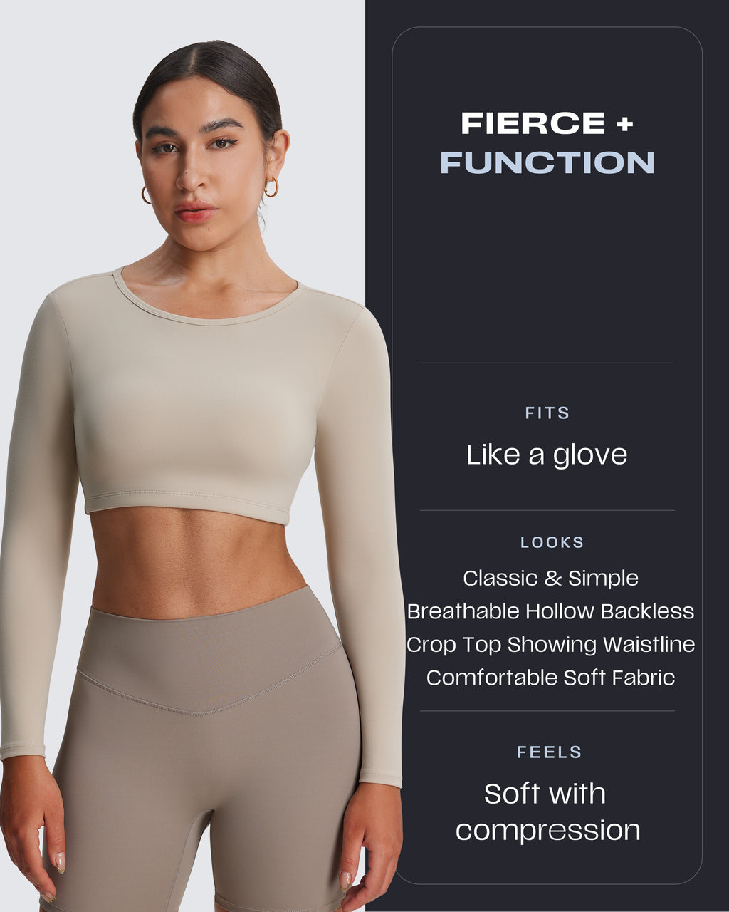 Aoxjox "Clarissa" Long Sleeve Crop (CONT'D)