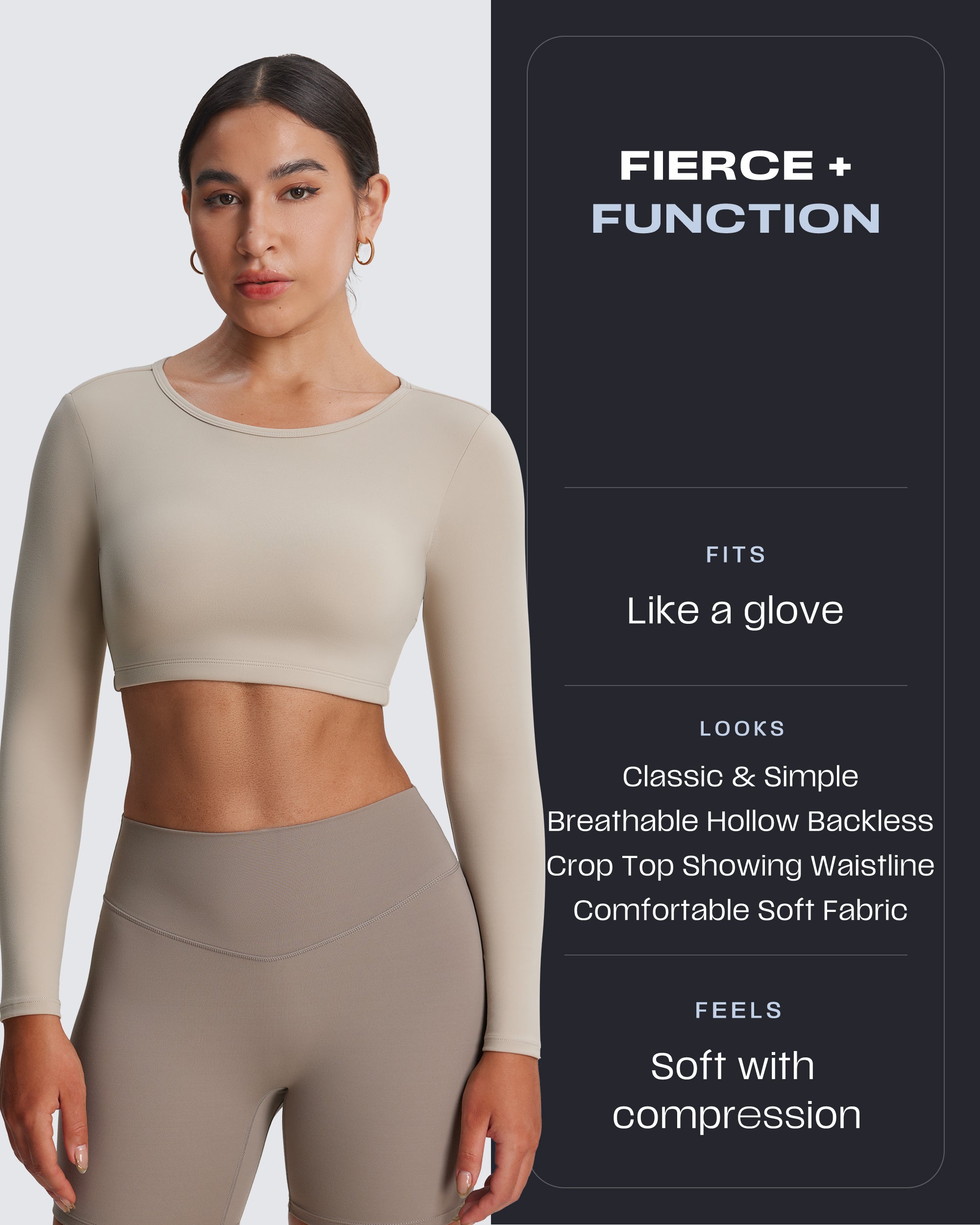 Aoxjox "Clarissa" Long Sleeve Crop (CONT'D)