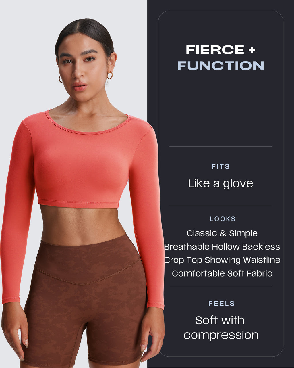 Aoxjox "Clarissa" Long Sleeve Crop