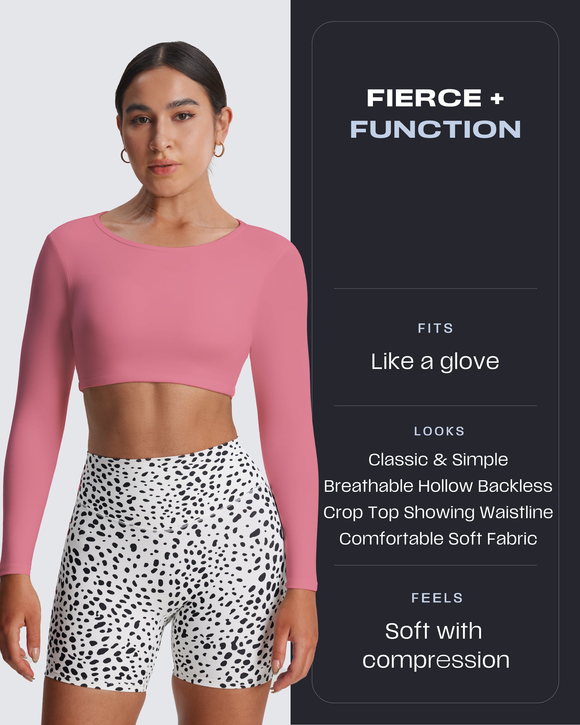 Aoxjox "Clarissa" Long Sleeve Crop