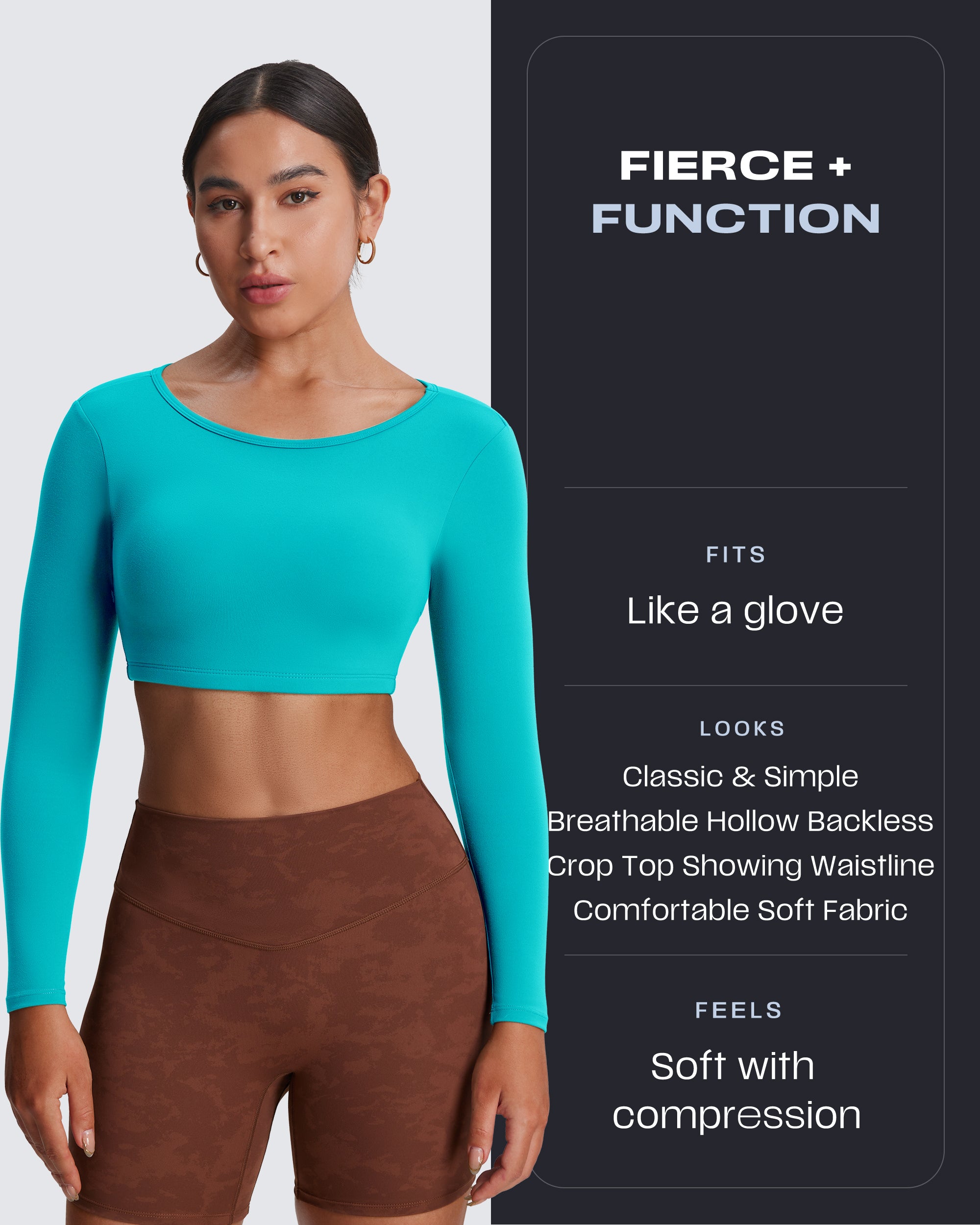 Aoxjox "Clarissa" Long Sleeve Crop