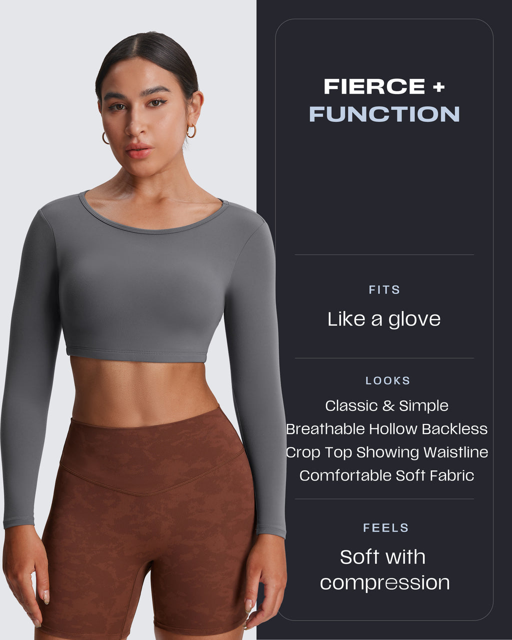 Aoxjox "Clarissa" Long Sleeve Crop