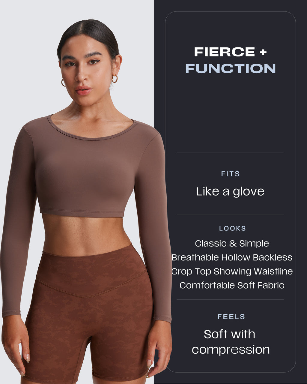 Aoxjox "Clarissa" Long Sleeve Crop