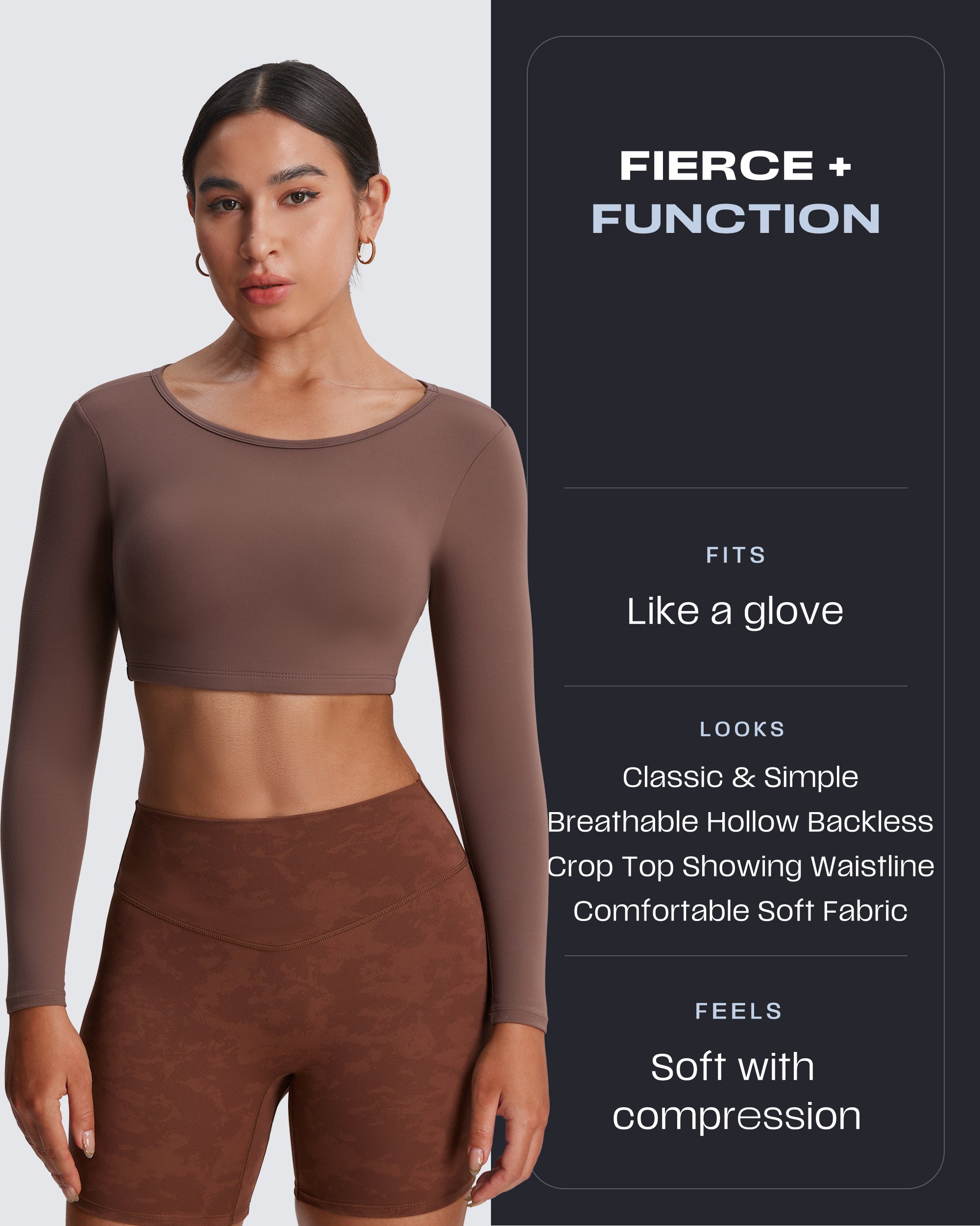 Aoxjox "Clarissa" Long Sleeve Crop