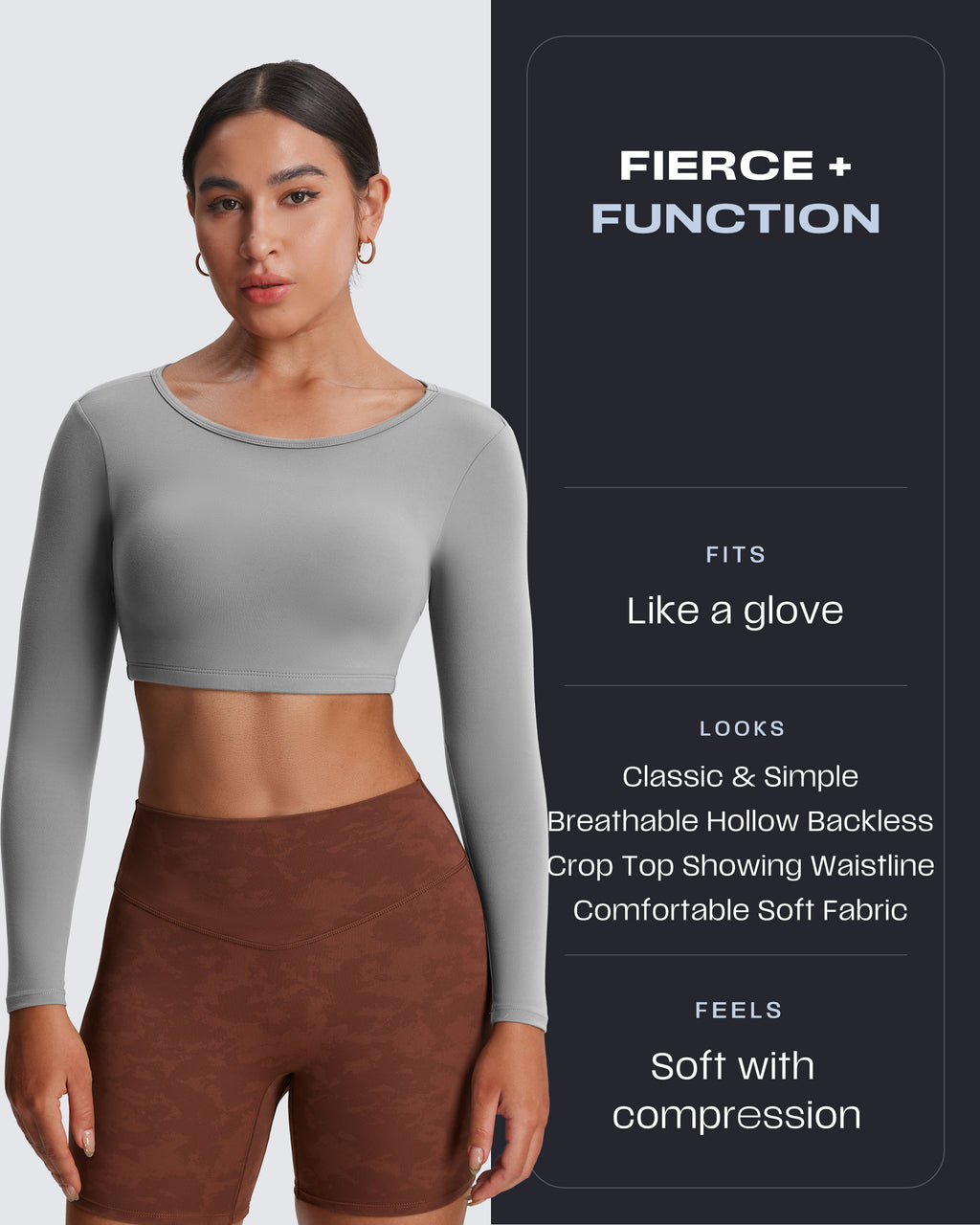 Aoxjox "Clarissa" Long Sleeve Crop