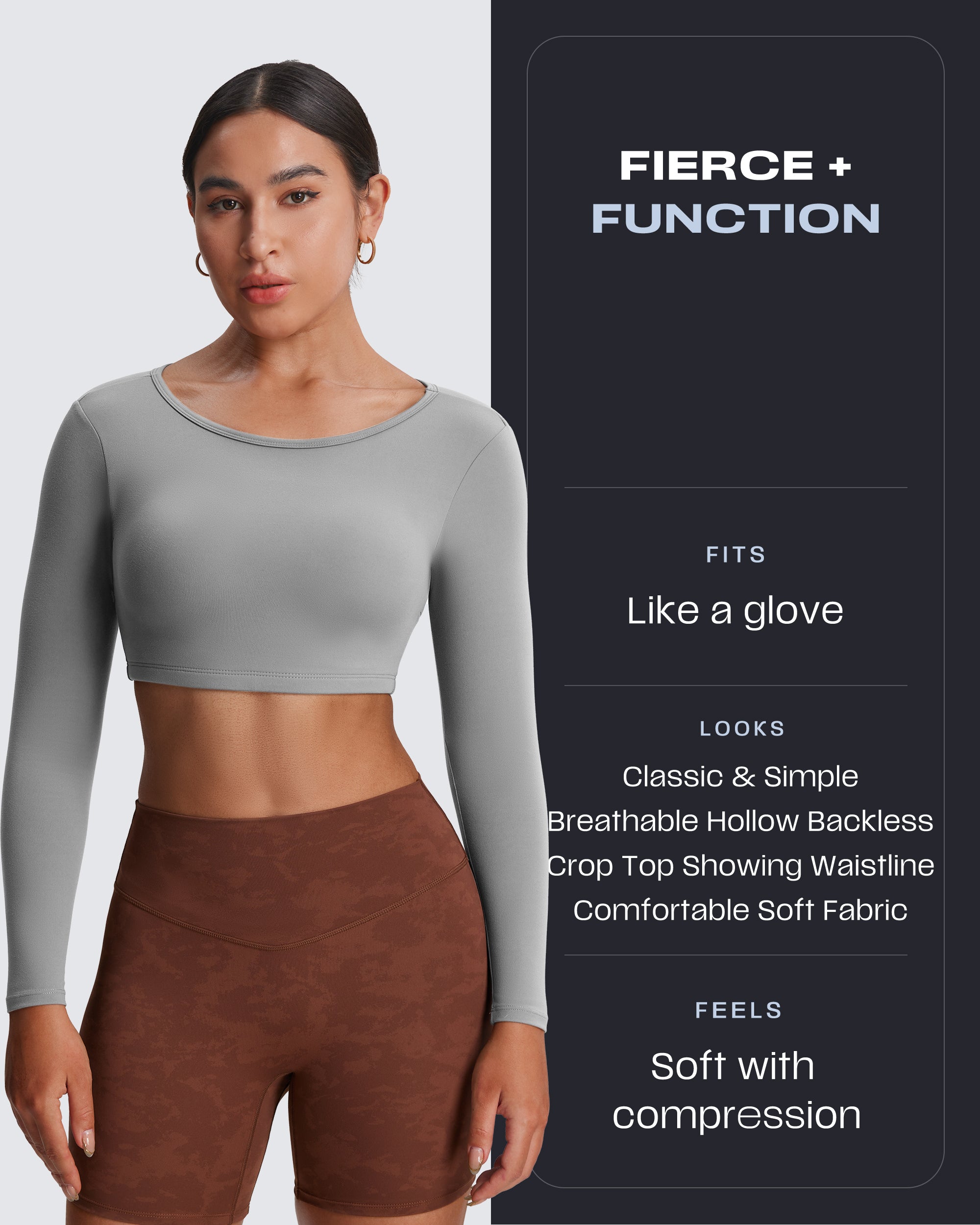 Aoxjox "Clarissa" Long Sleeve Crop
