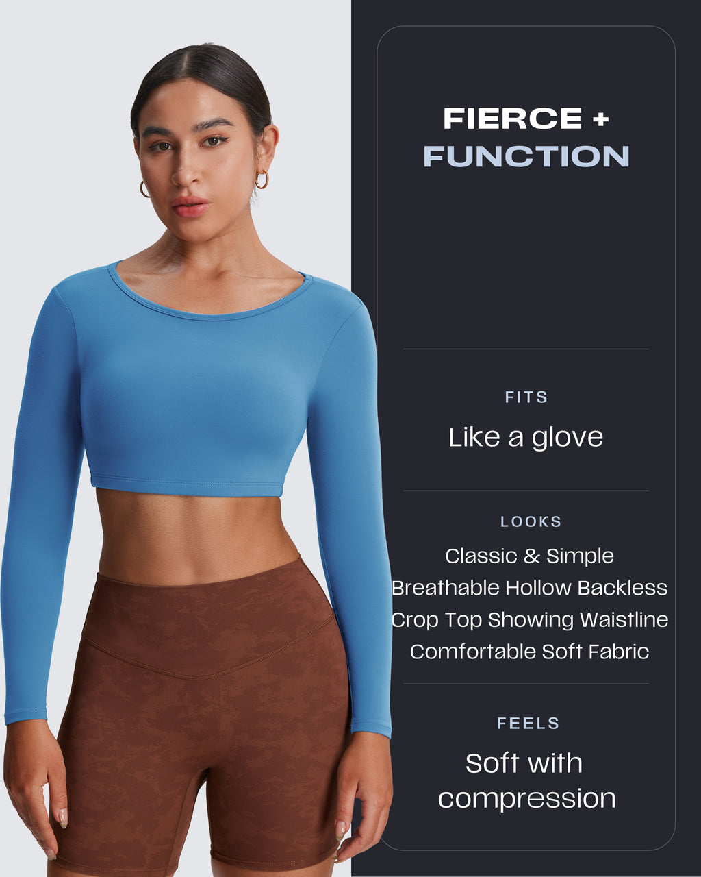 Aoxjox "Clarissa" Long Sleeve Crop