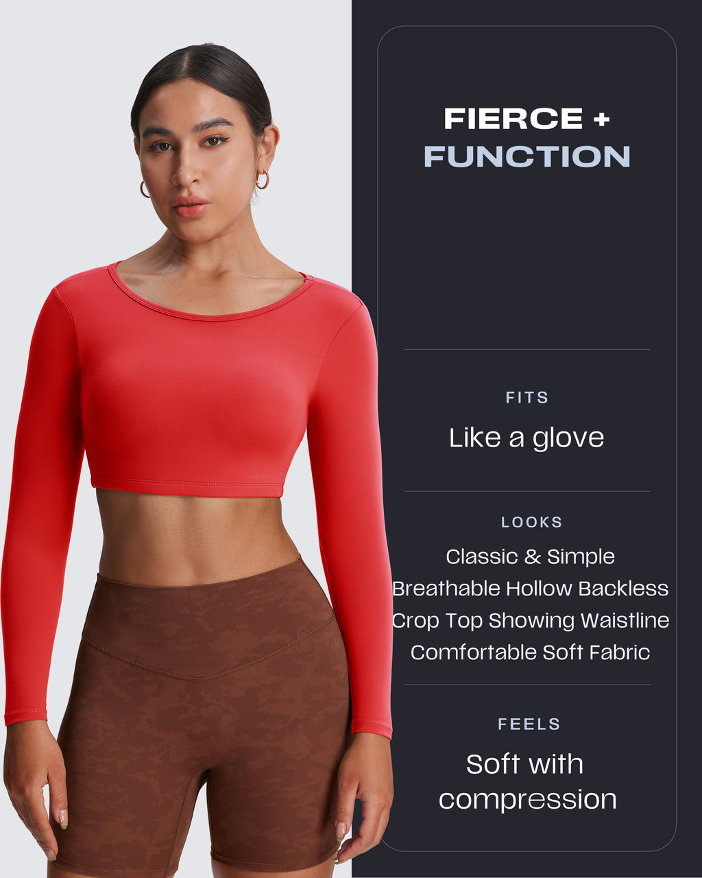 Aoxjox "Clarissa" Long Sleeve Crop