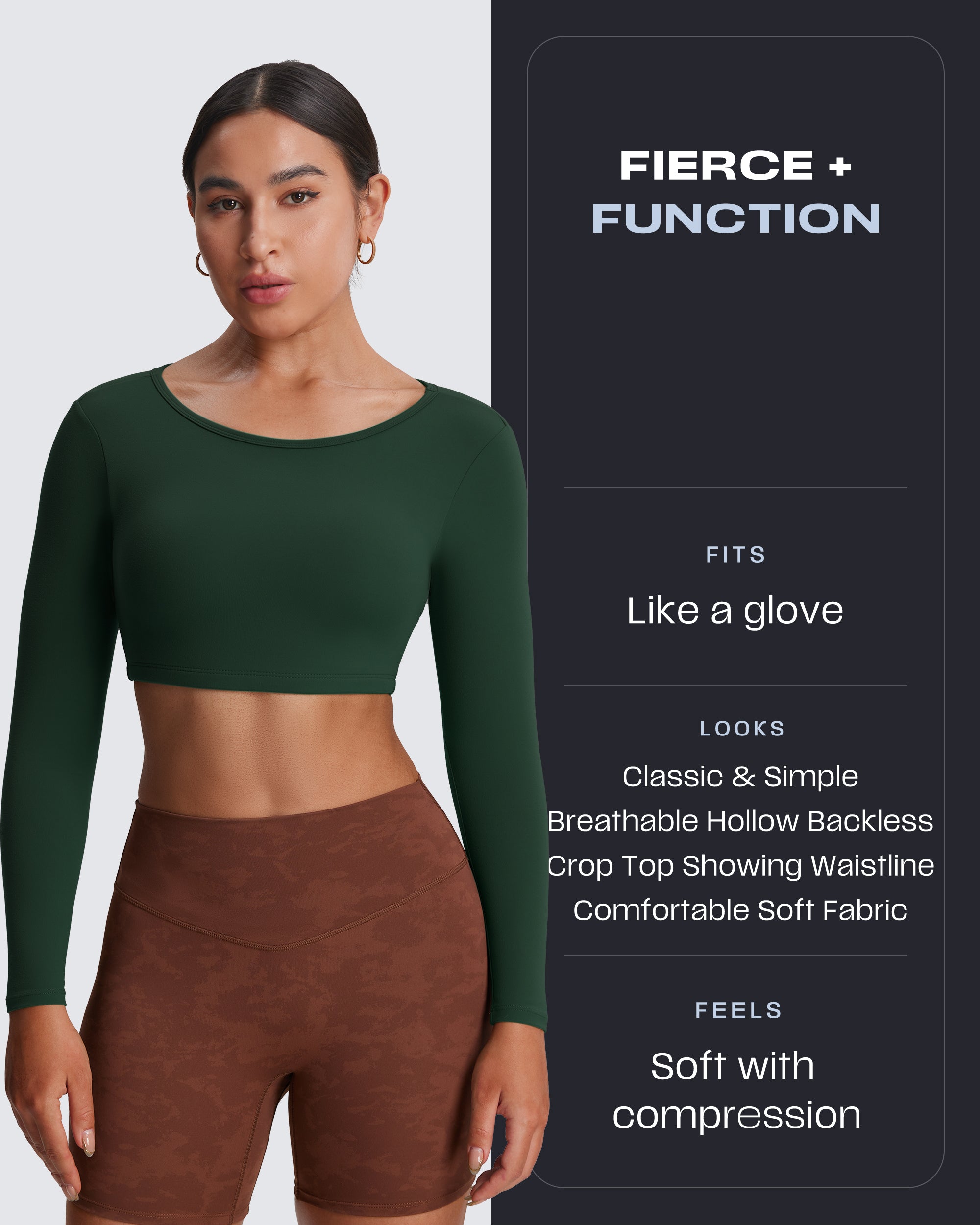 Aoxjox "Clarissa" Long Sleeve Crop (CONT'D)