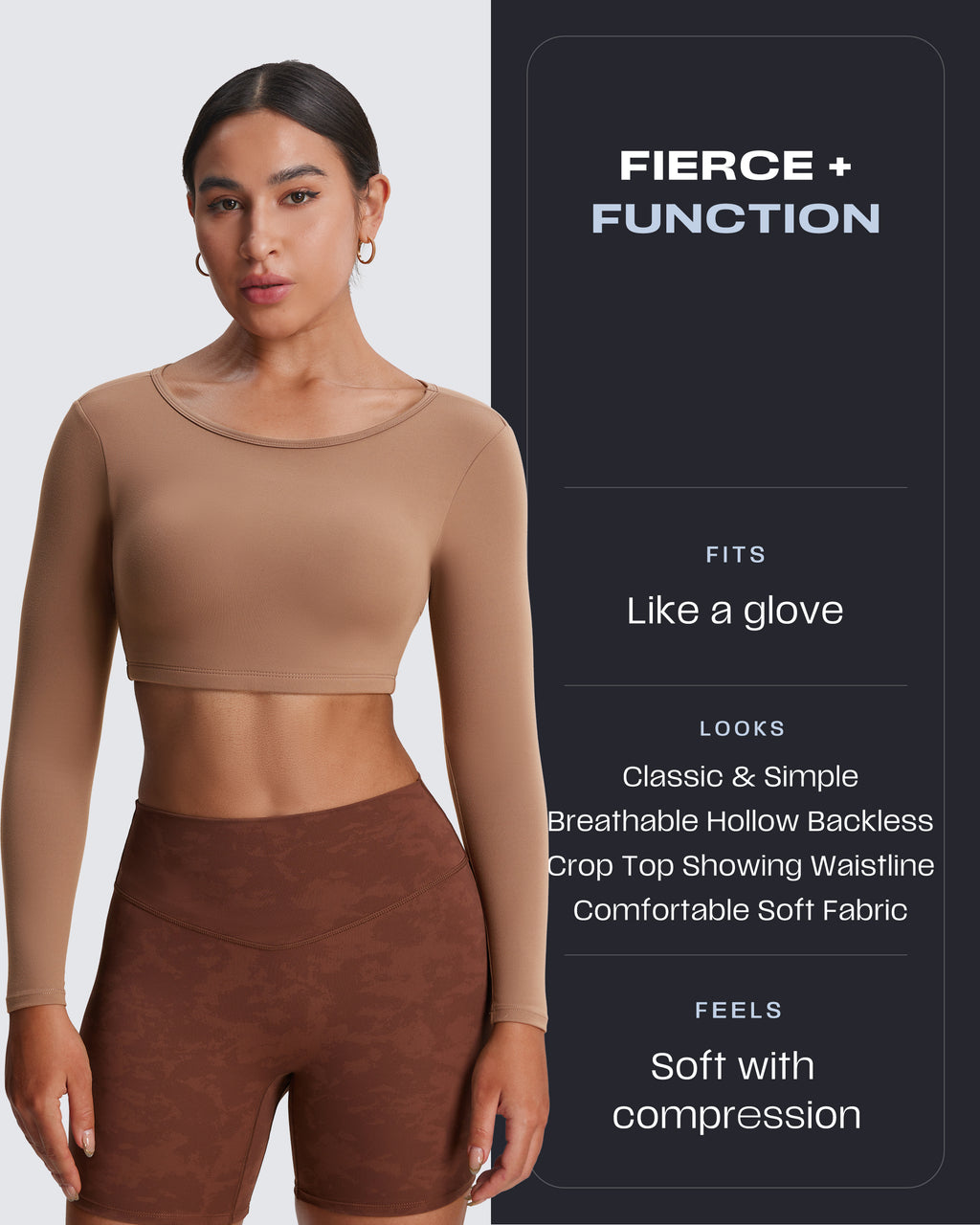 Aoxjox "Clarissa" Long Sleeve Crop (CONT'D)