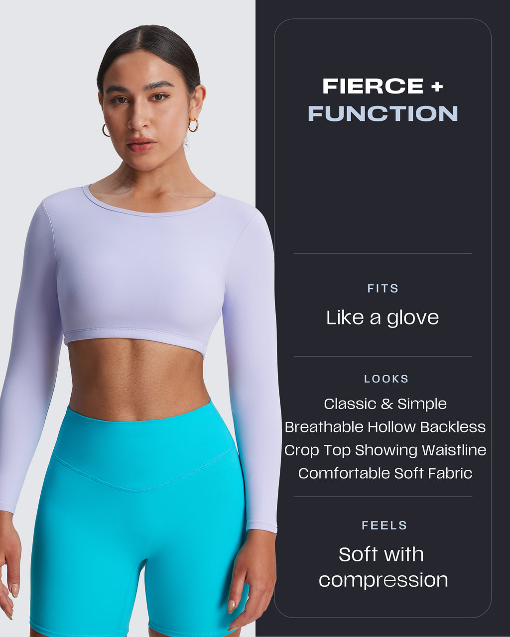 Aoxjox "Clarissa" Long Sleeve Crop