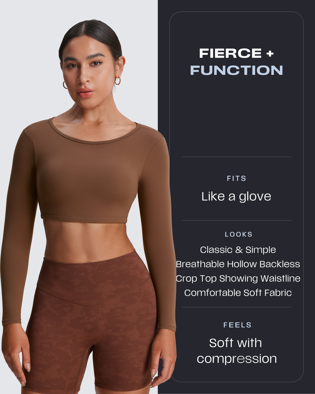 Aoxjox "Clarissa" Long Sleeve Crop
