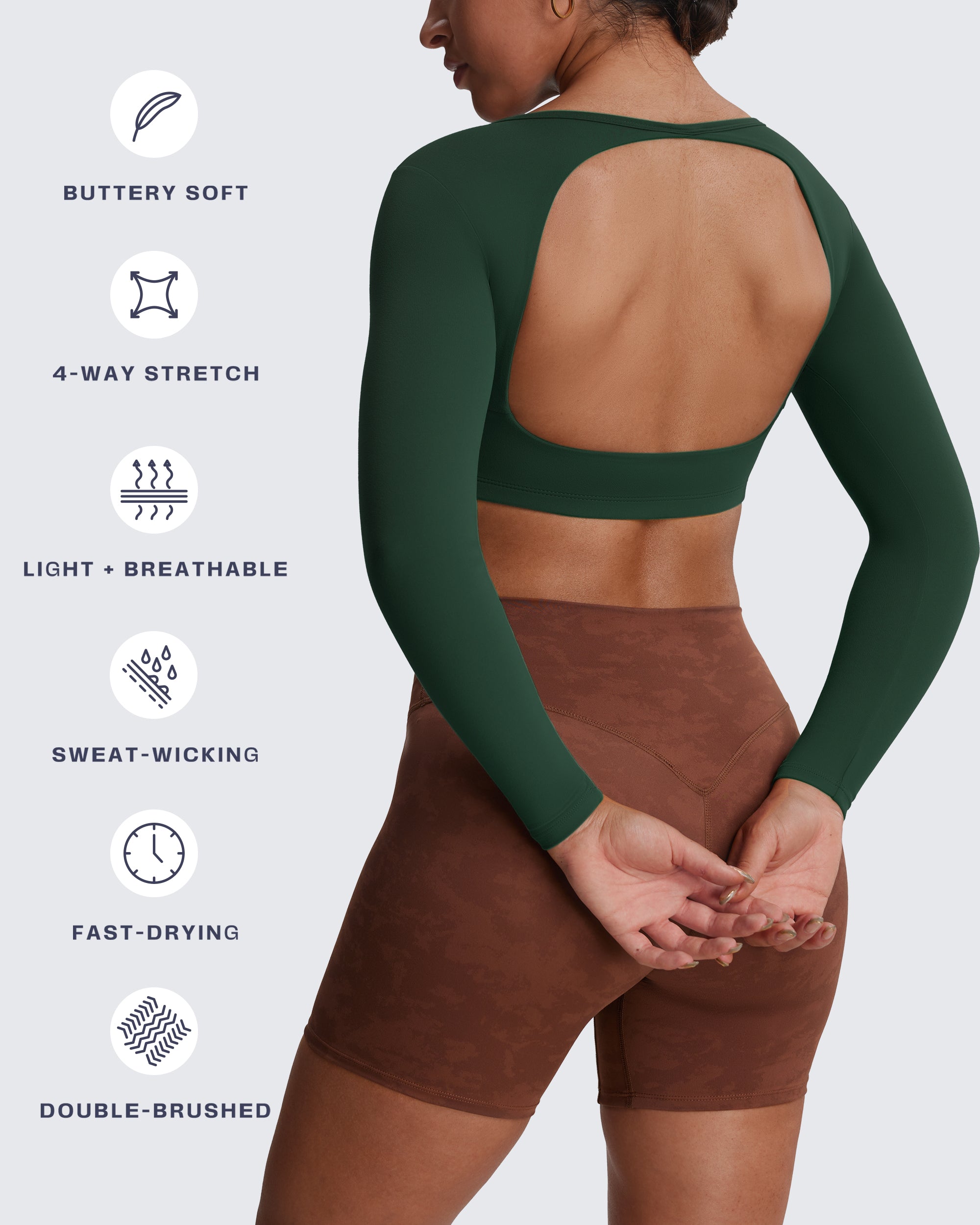 Aoxjox "Clarissa" Long Sleeve Crop (CONT'D)