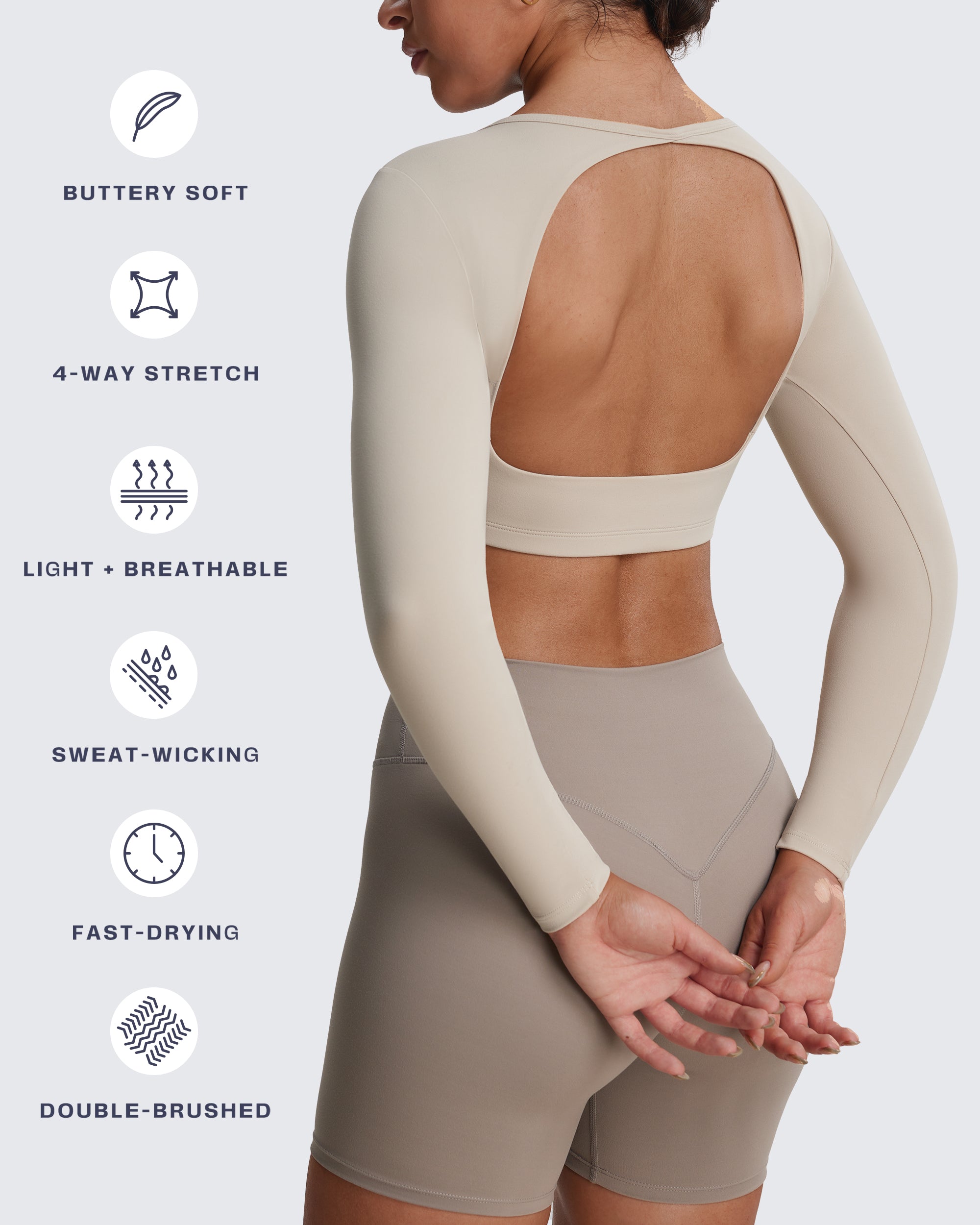 Aoxjox "Clarissa" Long Sleeve Crop (CONT'D)