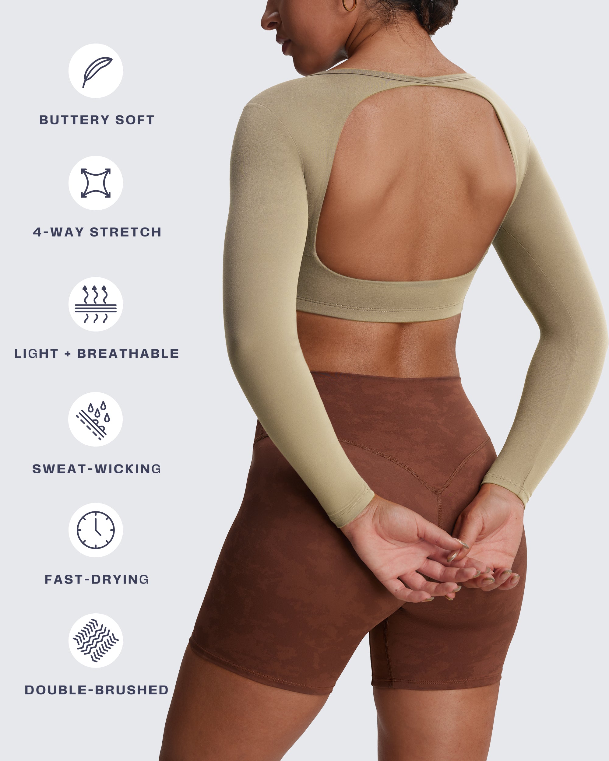 Aoxjox "Clarissa" Long Sleeve Crop