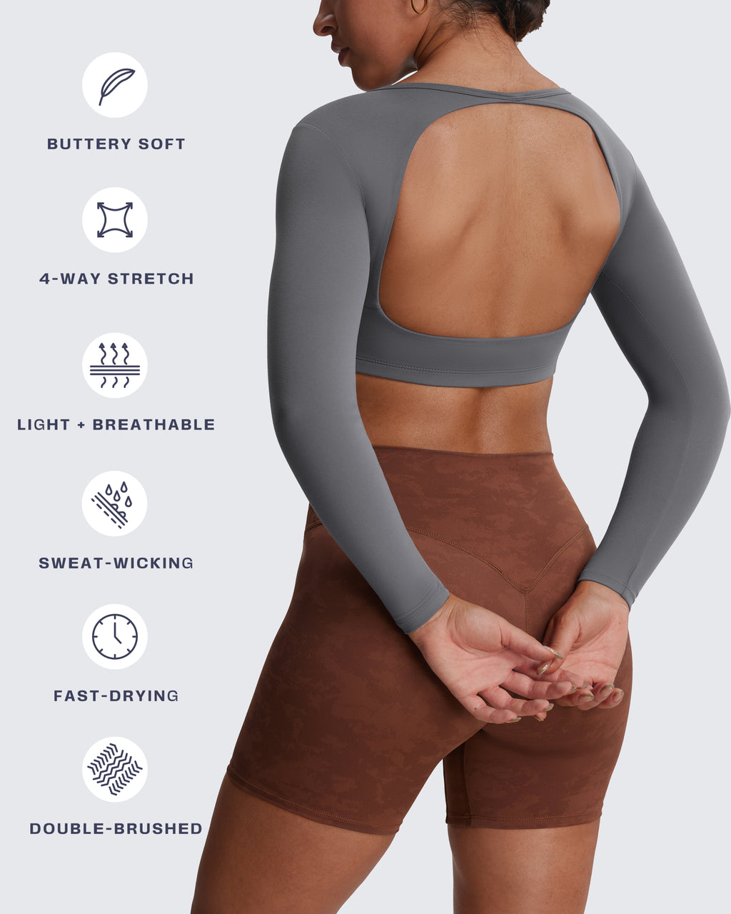 Aoxjox "Clarissa" Long Sleeve Crop