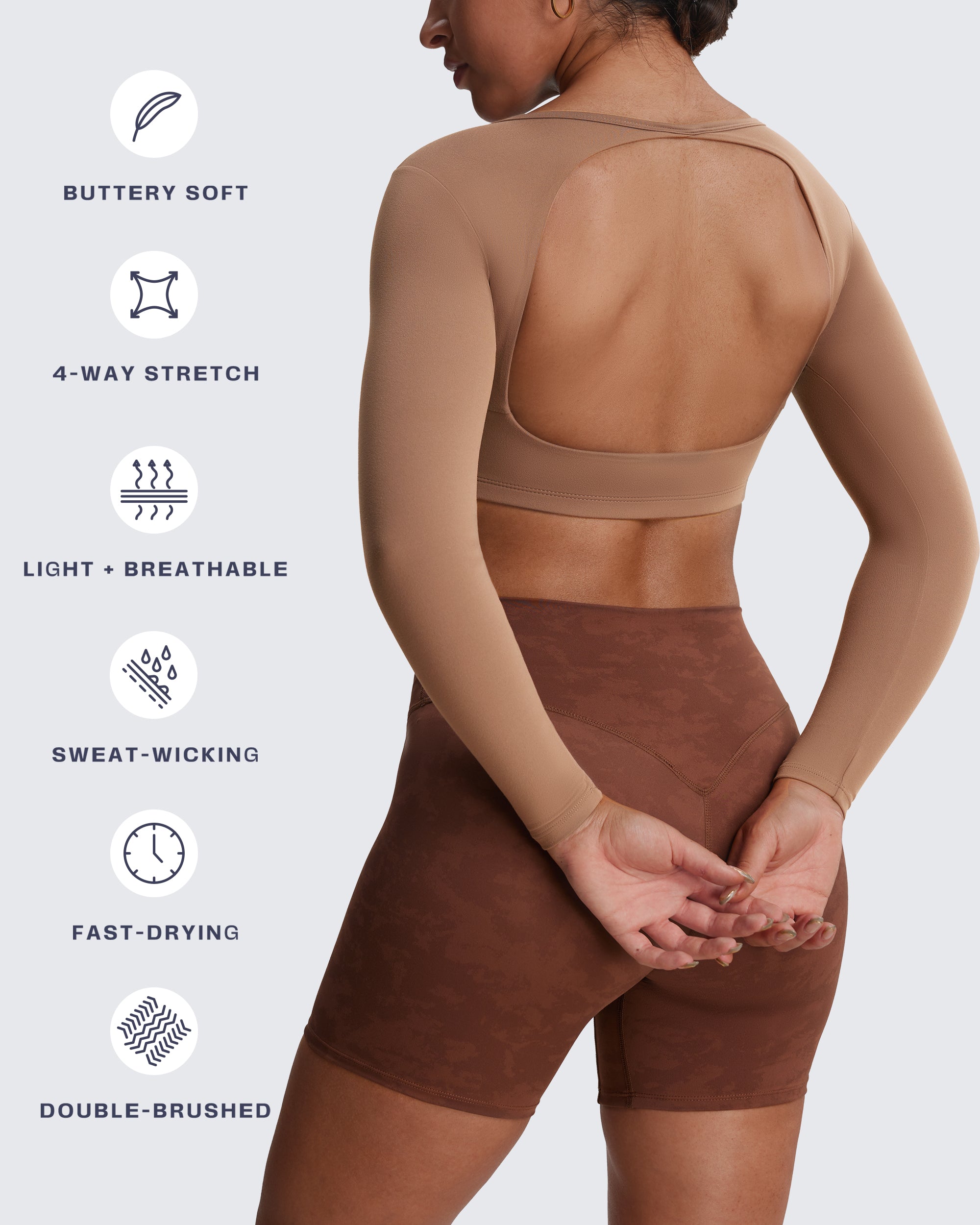Aoxjox "Clarissa" Long Sleeve Crop (CONT'D)