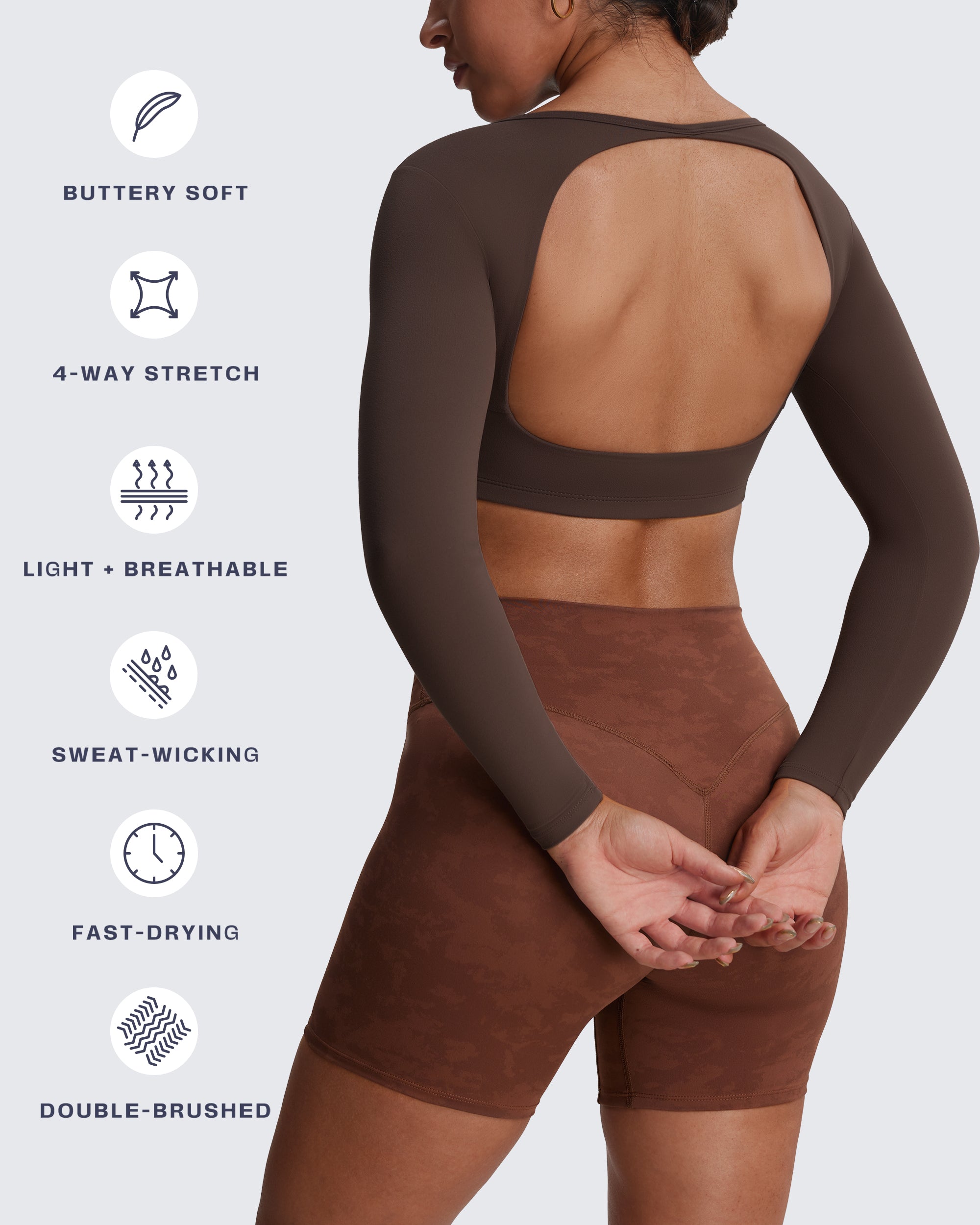 Aoxjox "Clarissa" Long Sleeve Crop (CONT'D)