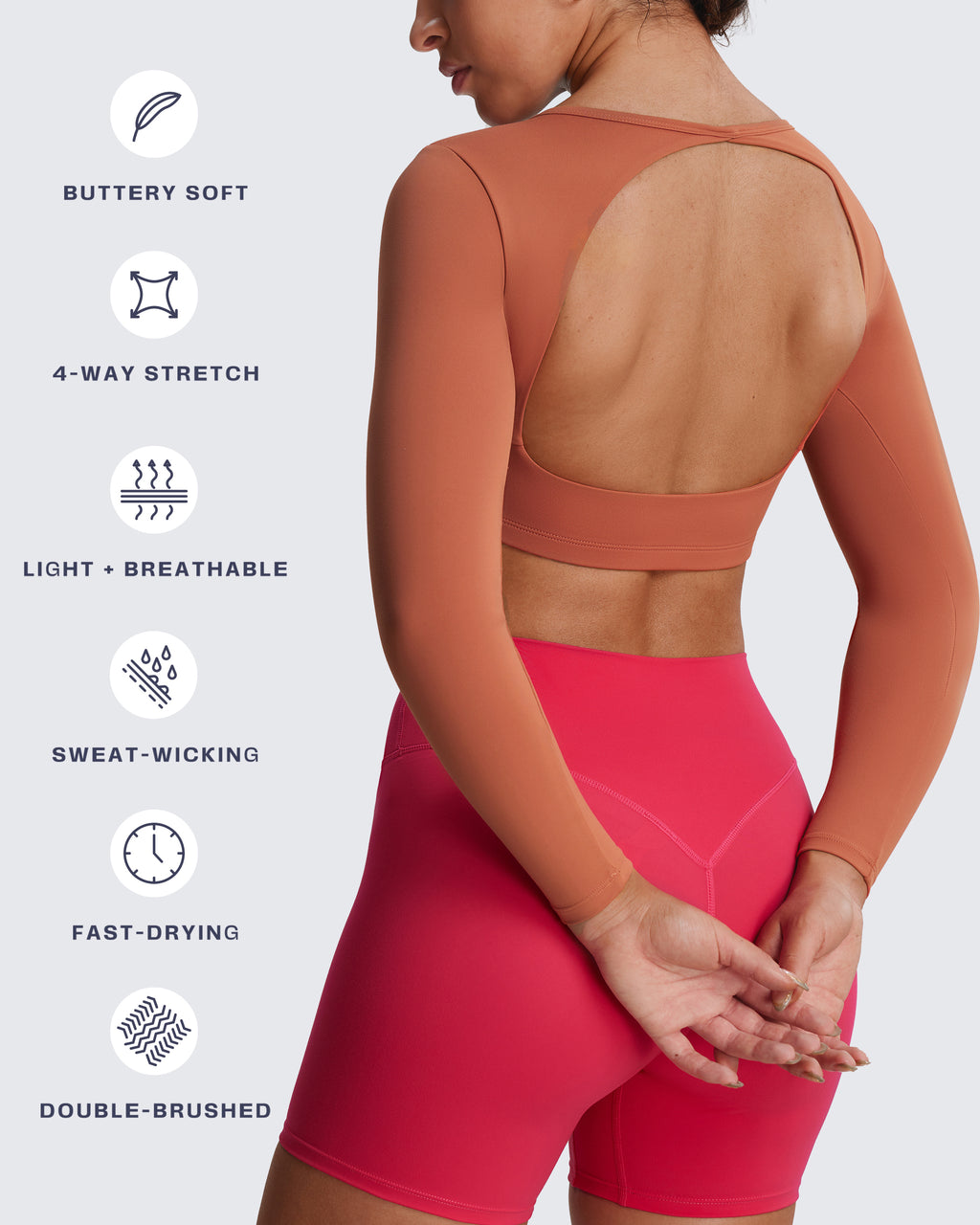 Aoxjox "Clarissa" Long Sleeve Crop (CONT'D)