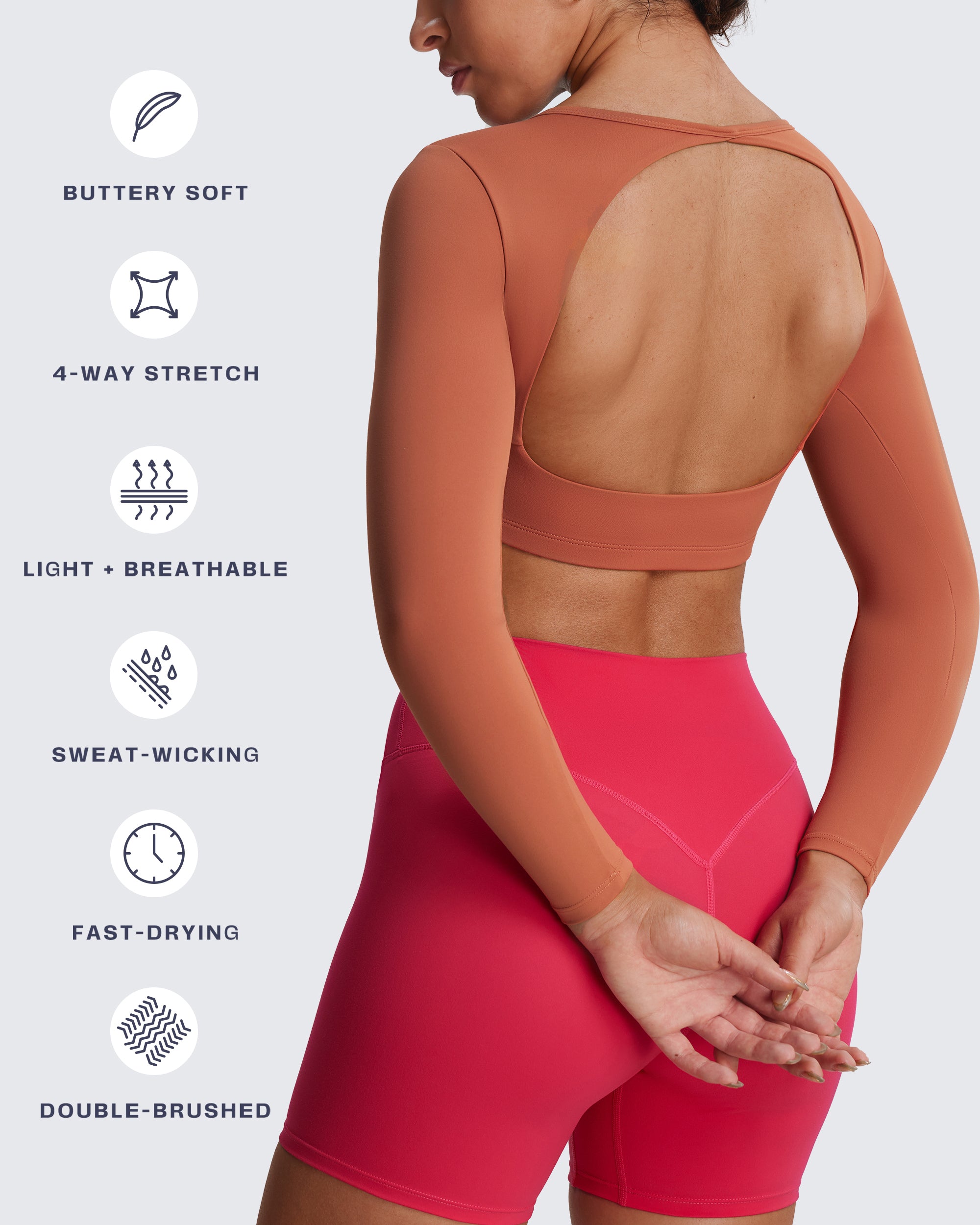 Aoxjox "Clarissa" Long Sleeve Crop (CONT'D)