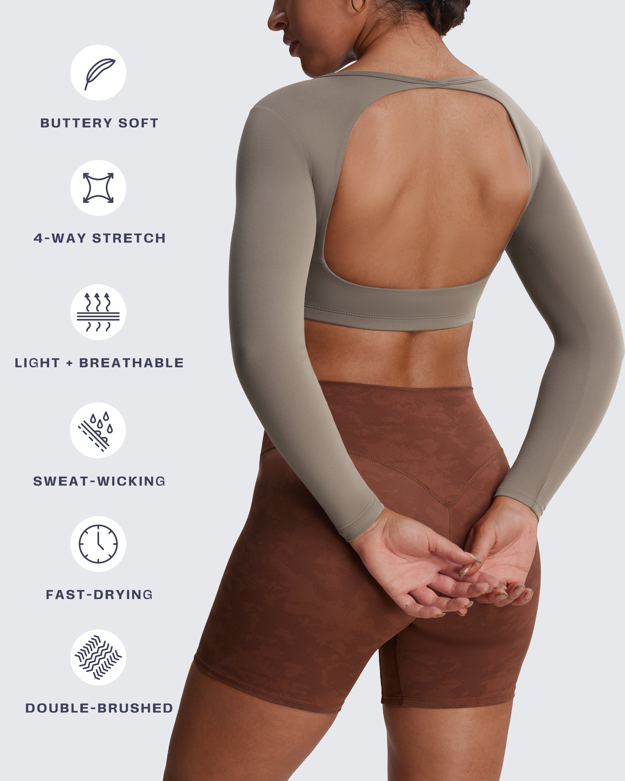 Aoxjox "Clarissa" Long Sleeve Crop
