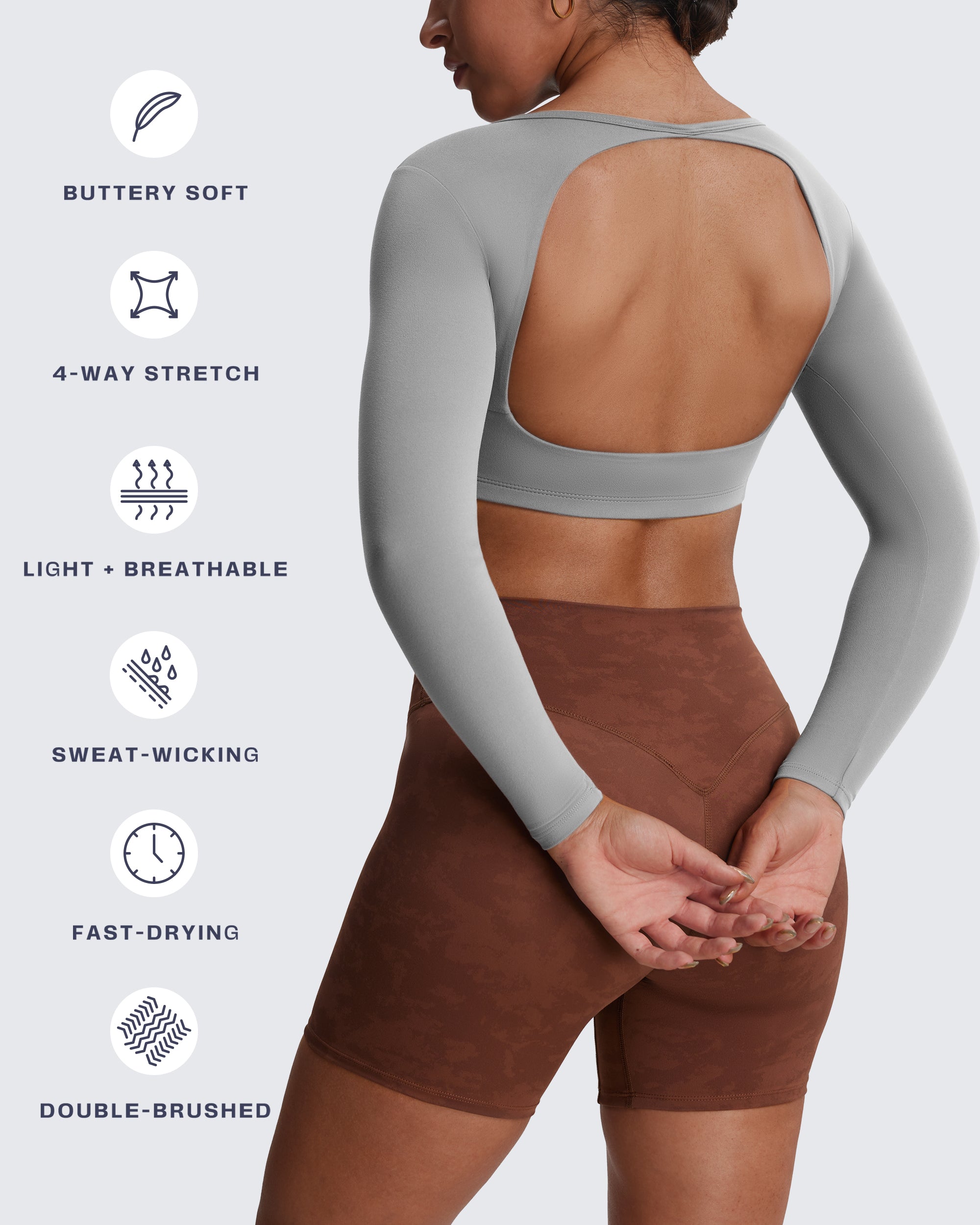 Aoxjox "Clarissa" Long Sleeve Crop