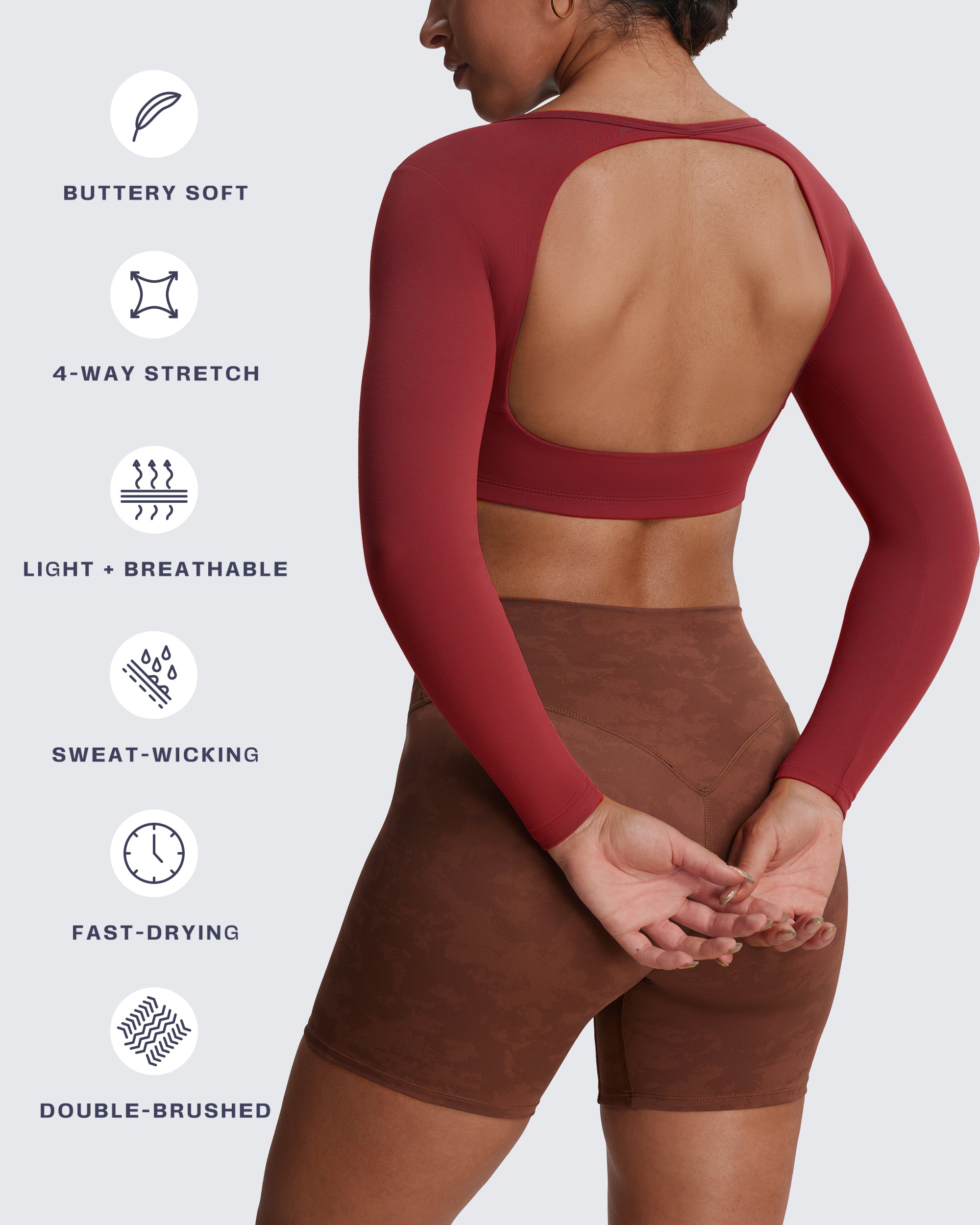 Aoxjox "Clarissa" Long Sleeve Crop (CONT'D)