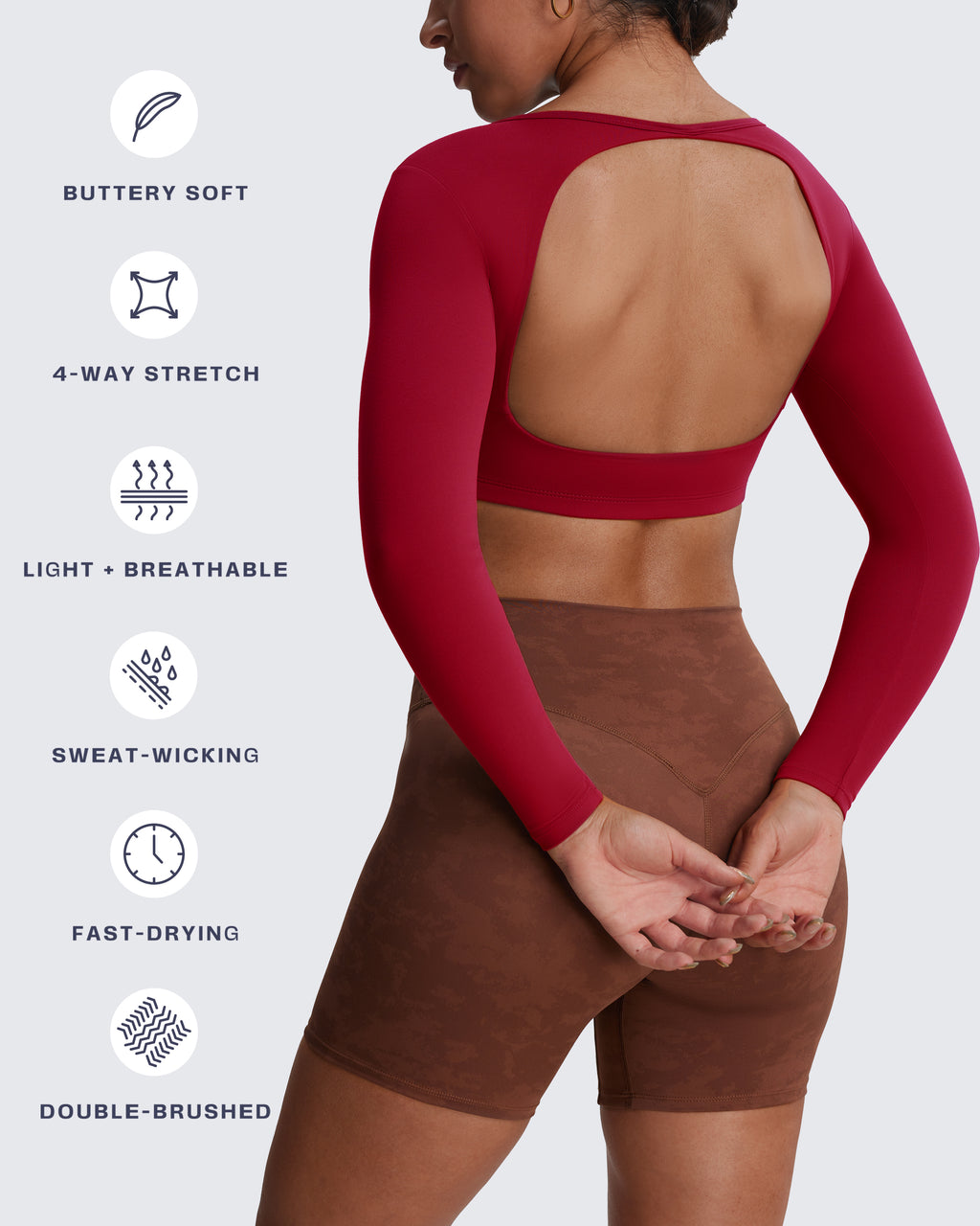 Aoxjox "Clarissa" Long Sleeve Crop