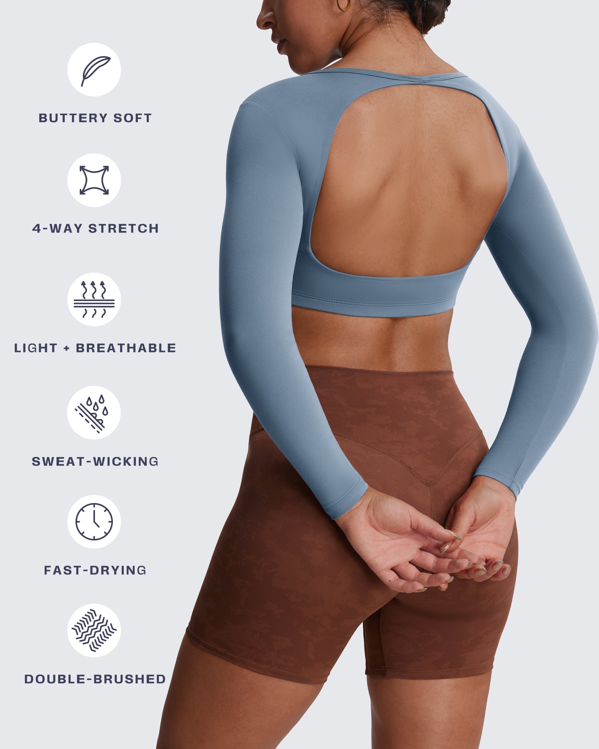 Aoxjox "Clarissa" Long Sleeve Crop (CONT'D)