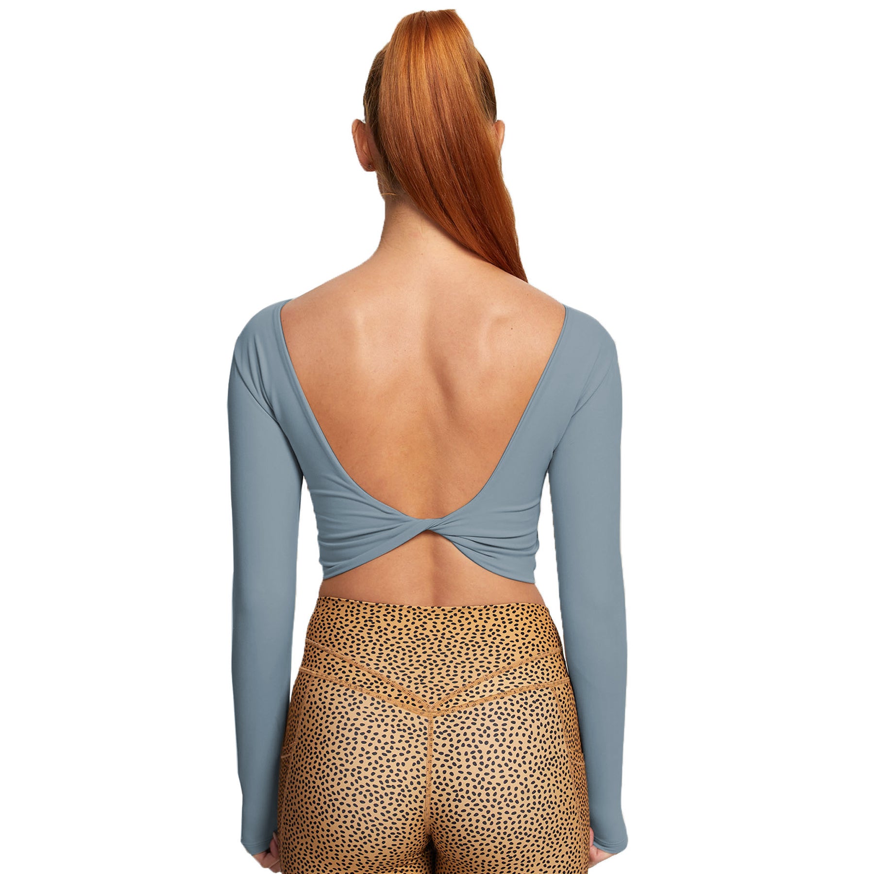 Aoxjox "Emma" Twist Back Long Sleeve Crop