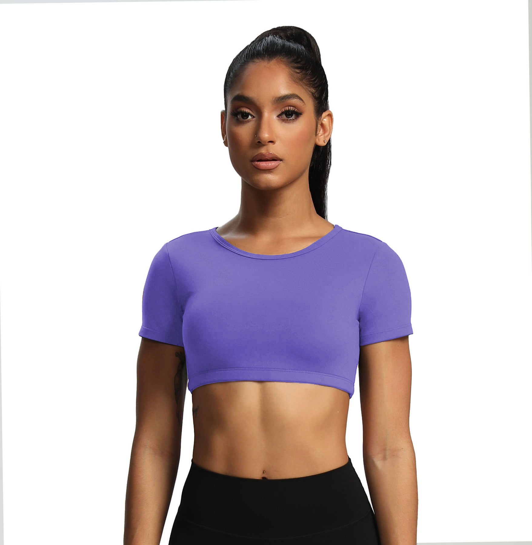 Aoxjox "Clarissa" Crop Top Short Sleeve